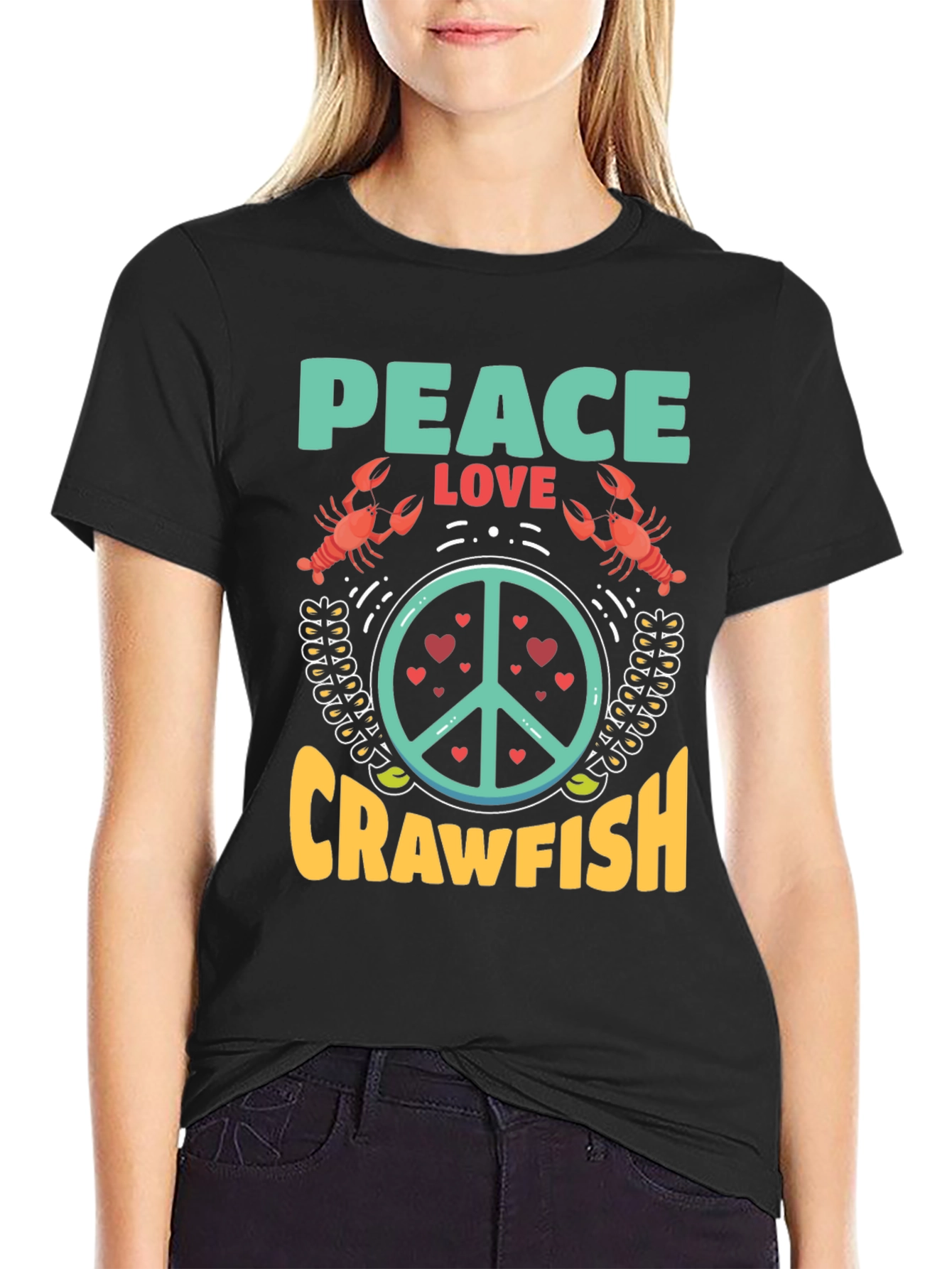Peace Love Crawfish T-Shirt