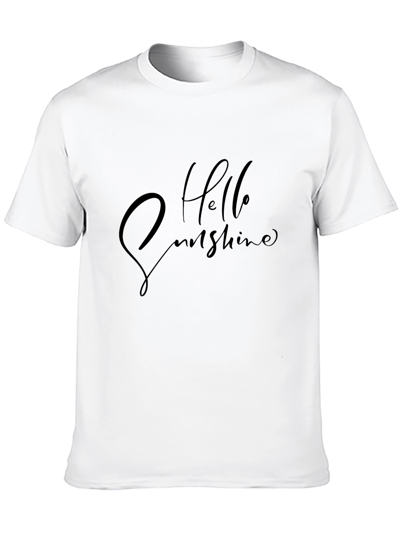 Hello Sunshine Graphic Print Black T-Shirt