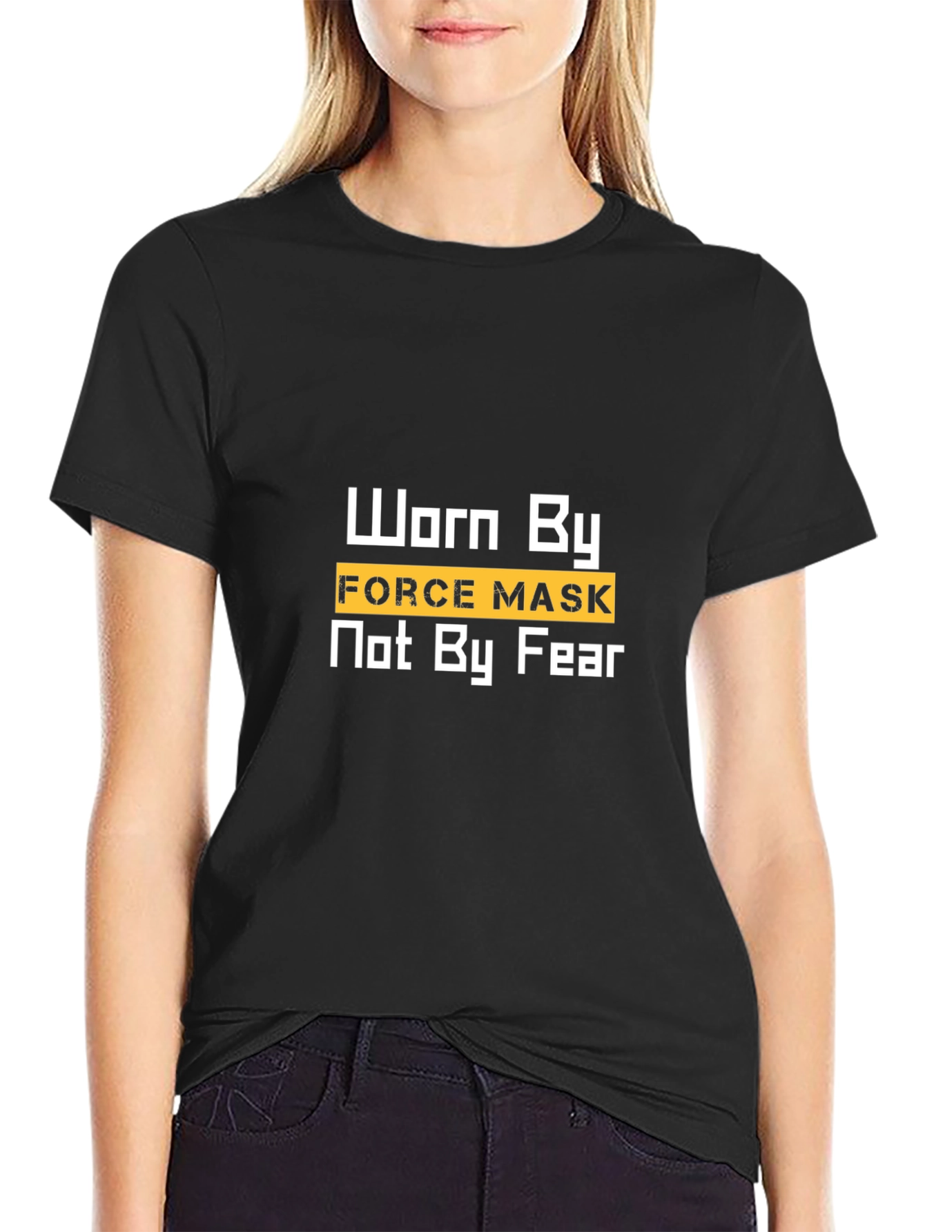 Worn By Force Mask Black T-Shirt