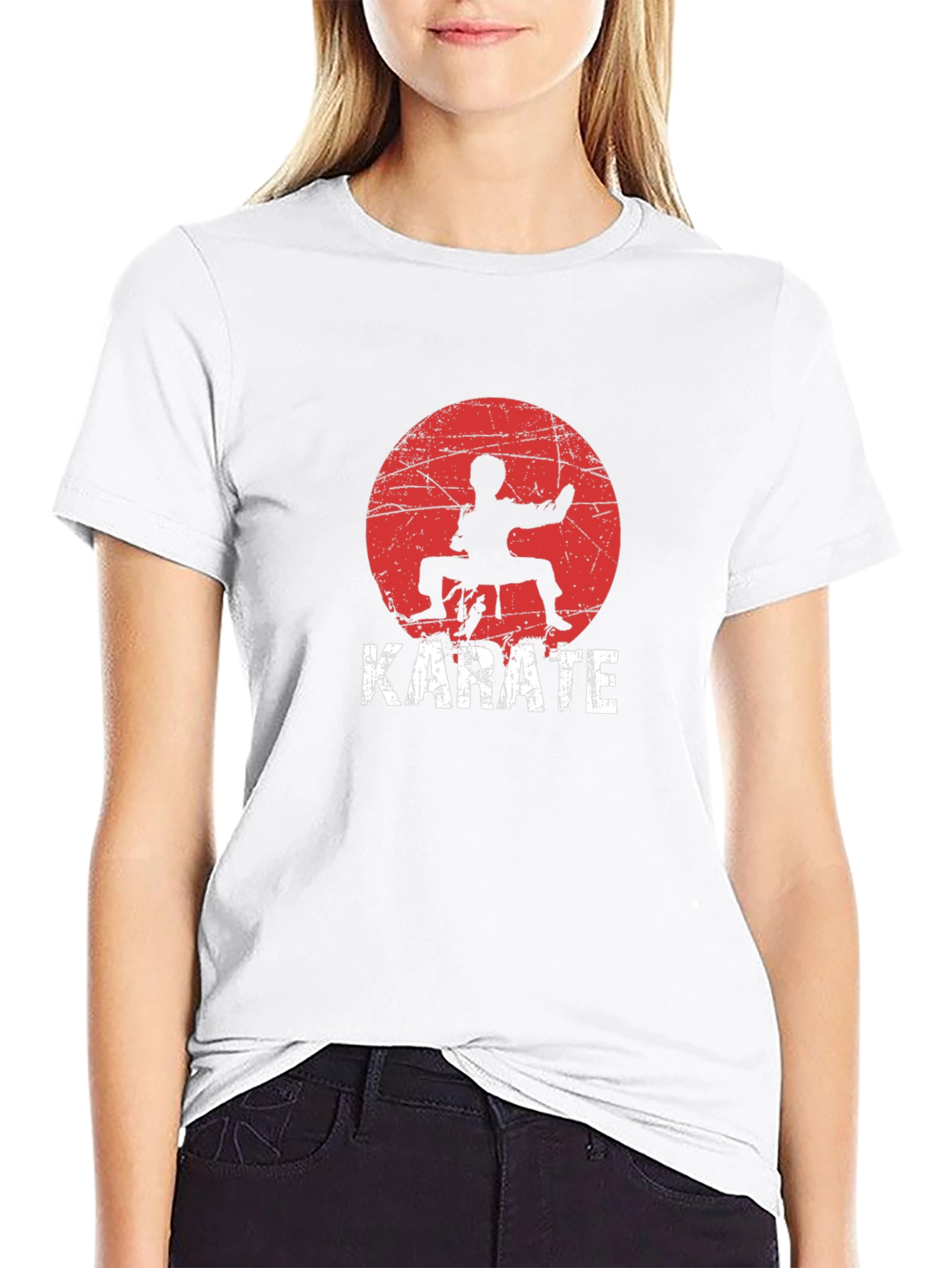 Karate Silhouette Graphic T-Shirt