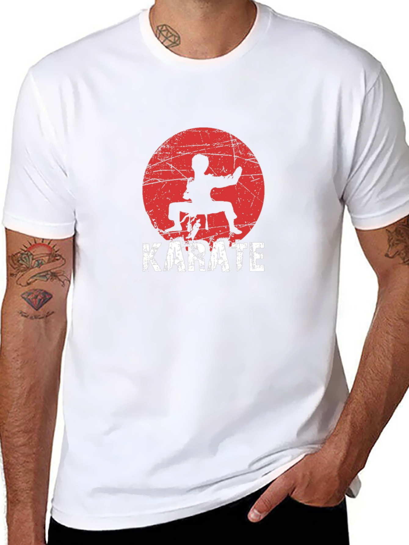 Karate Silhouette Graphic T-Shirt