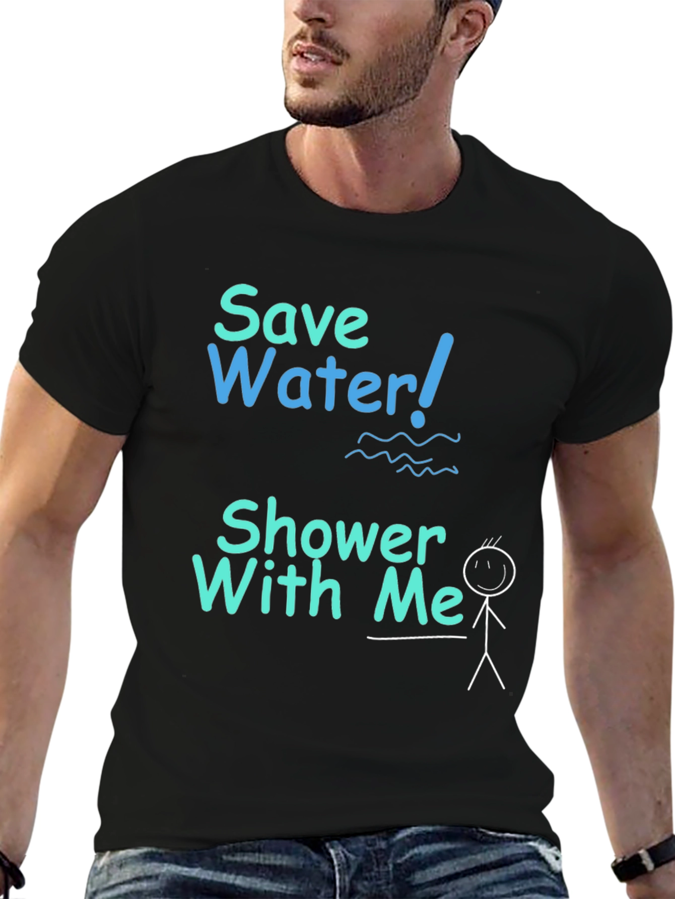 Save Water Shower With Me T-Shirt Funny Graphic Tee