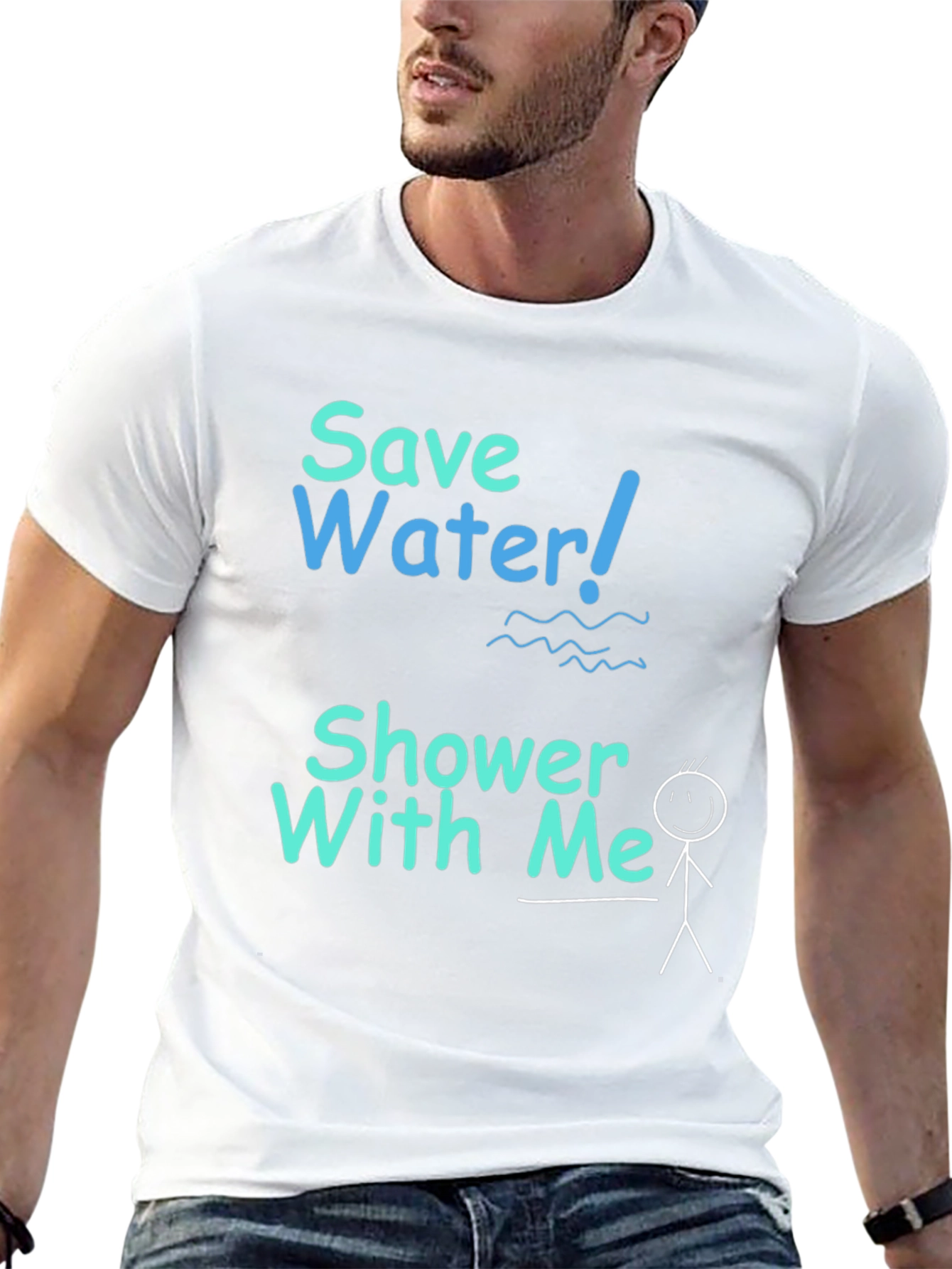 Save Water Shower With Me T-Shirt Funny Graphic Tee