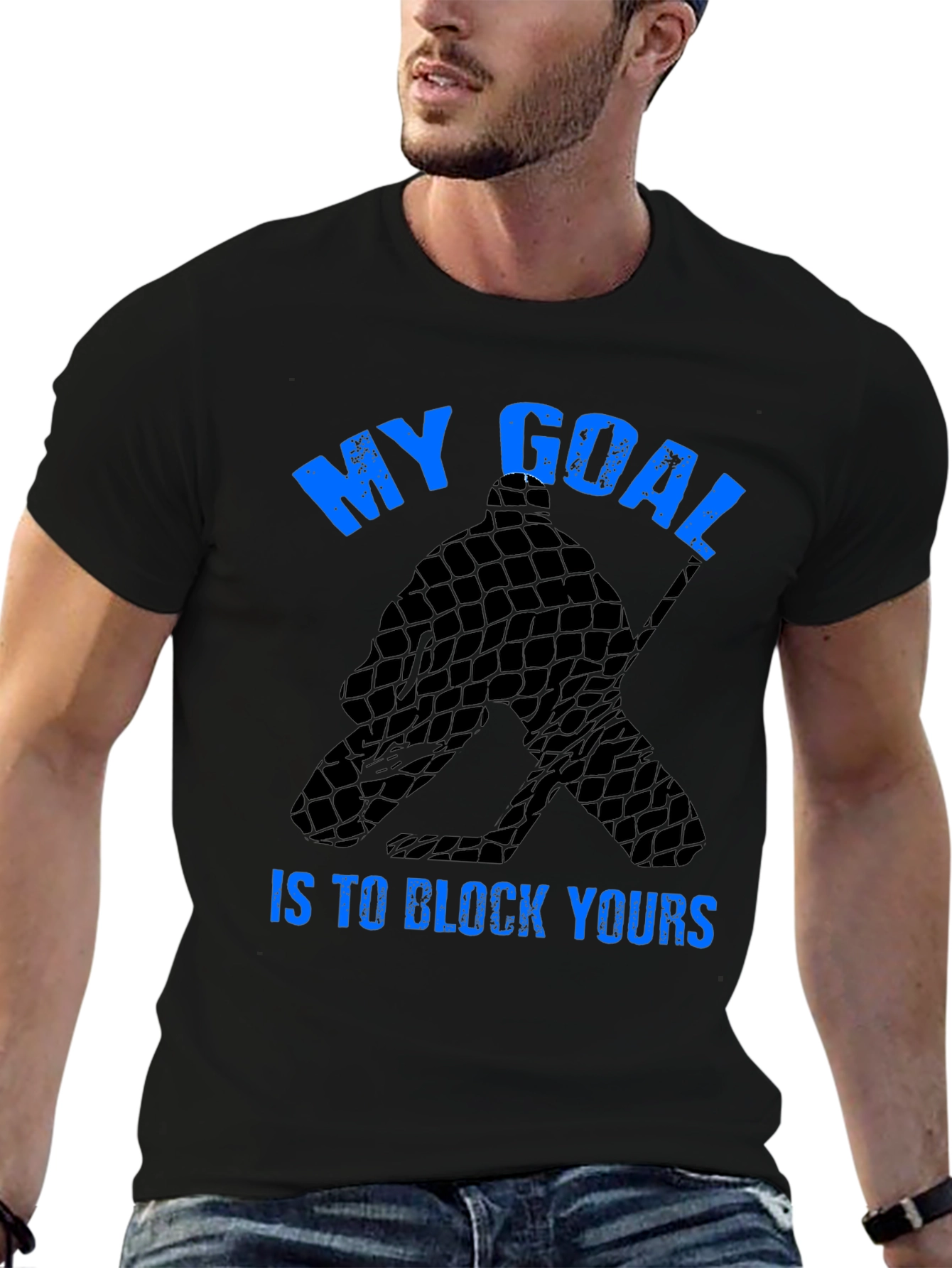 Hockey Goalie Graphic Tee - Block Yours!