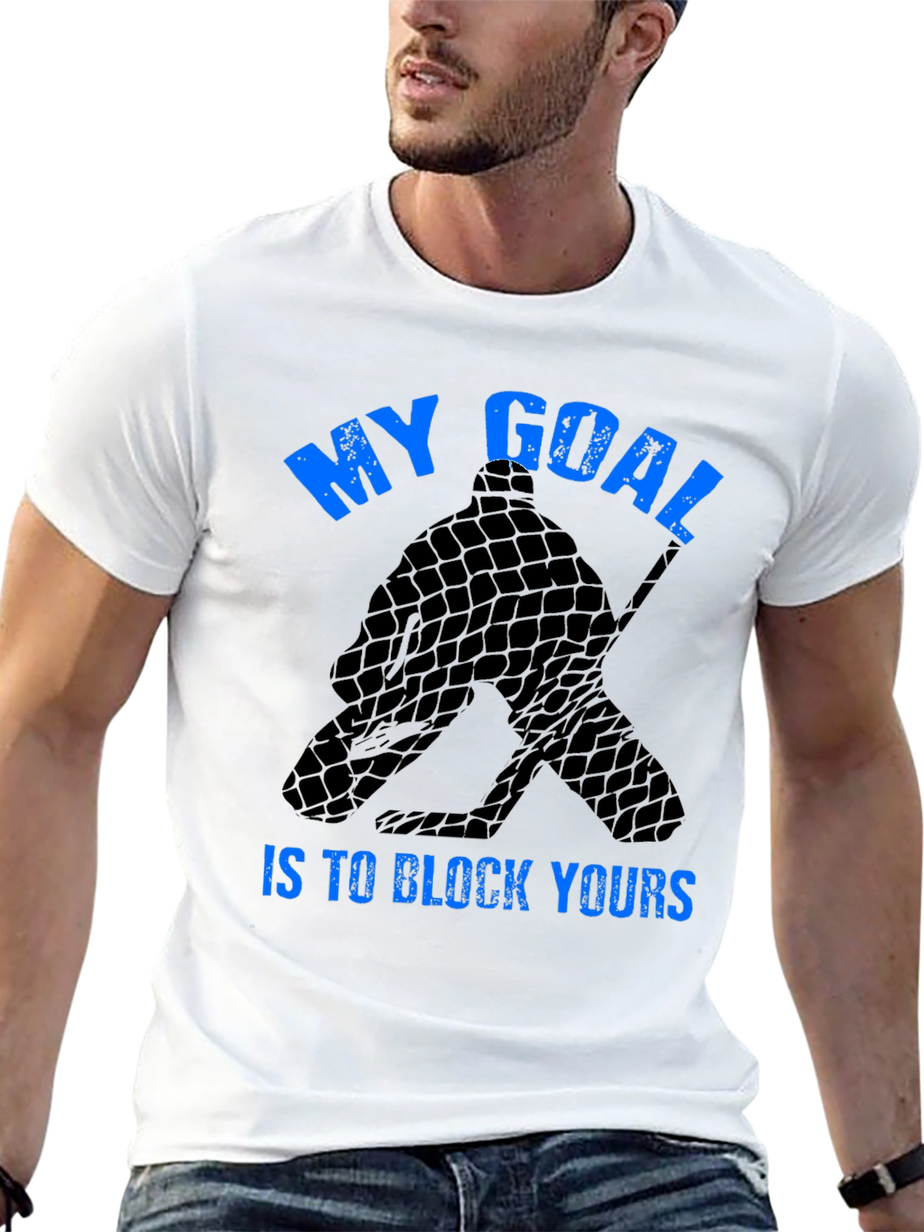 Hockey Goalie Graphic Tee - Block Yours!