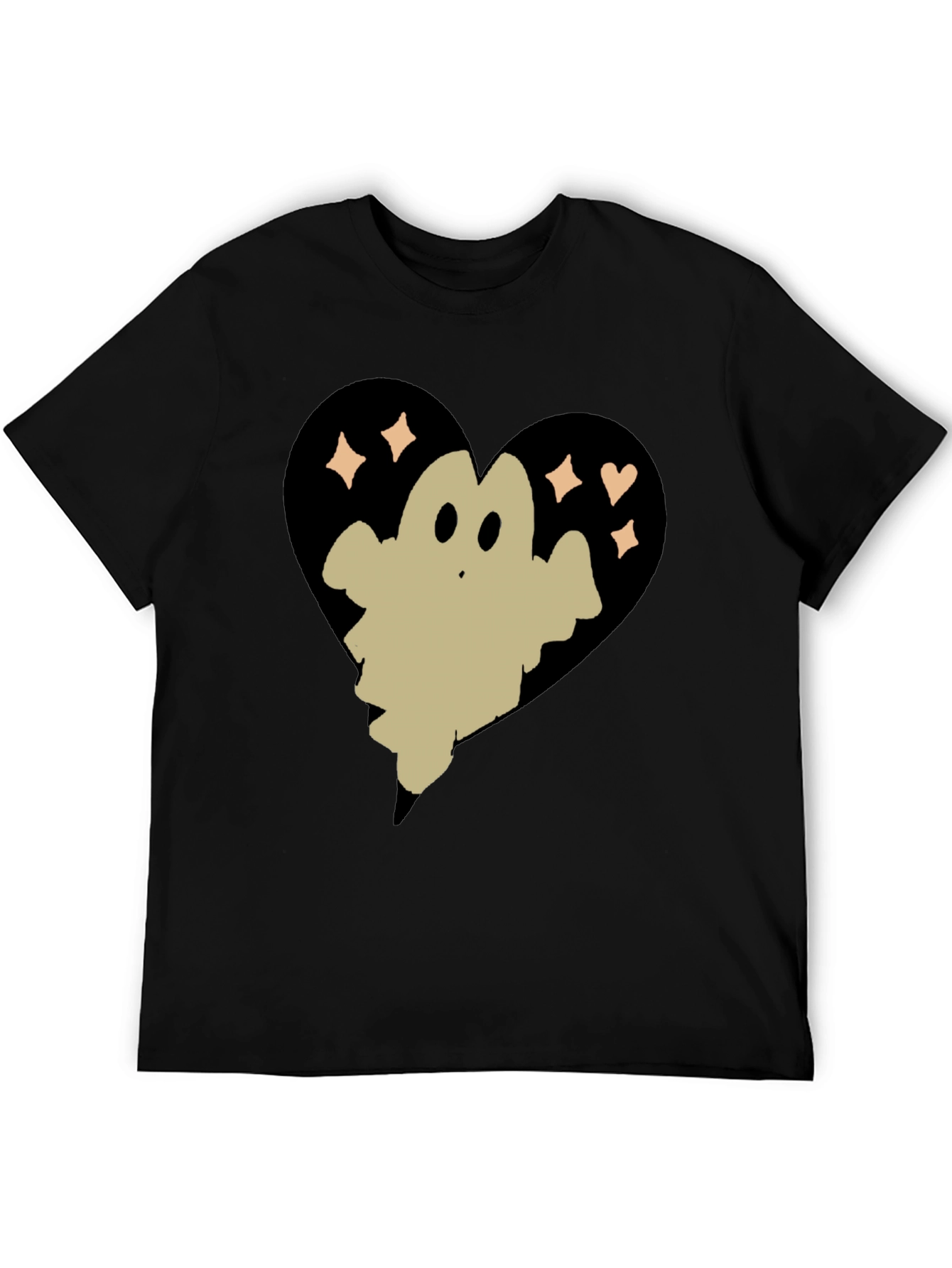 Ghost Heart Graphic Tee - Spooky Cute T-Shirt
