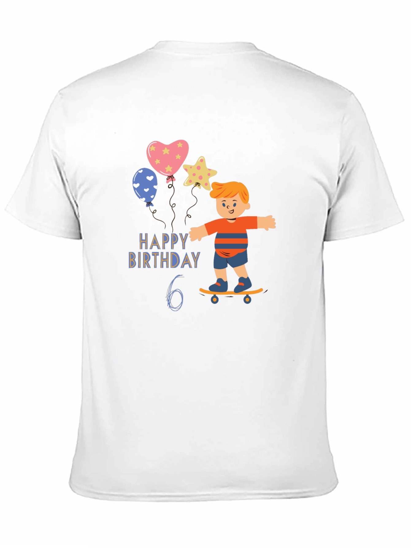 Happy 6th Birthday Skateboard T-Shirt