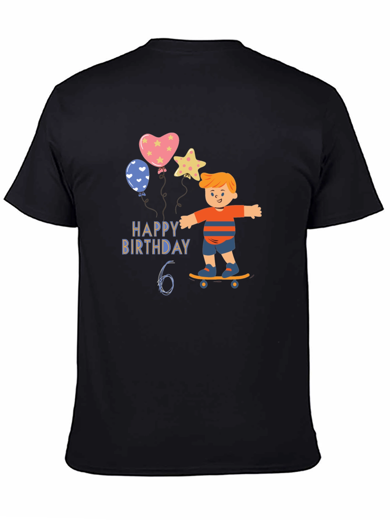 Happy 6th Birthday Skateboard T-Shirt