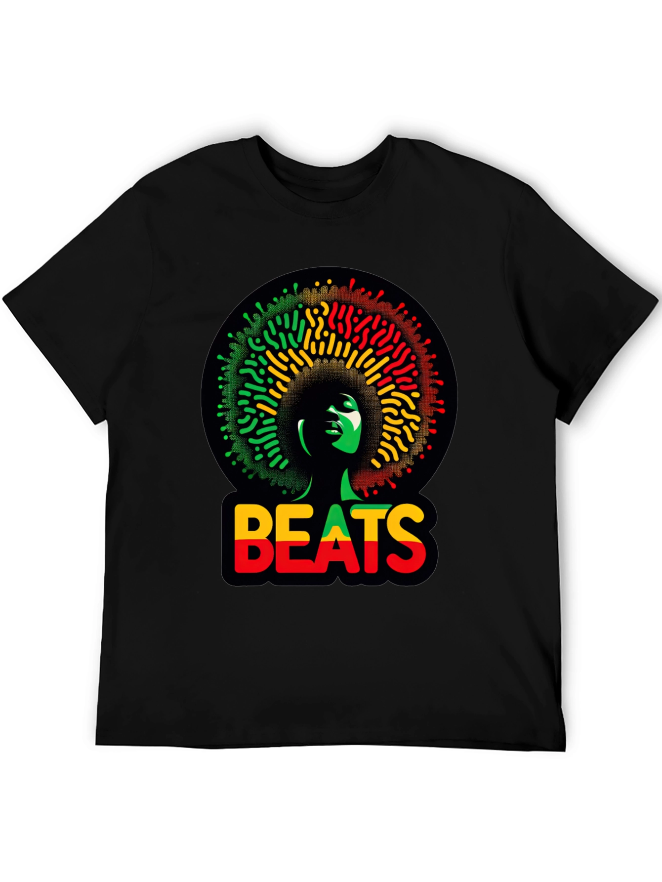 Rasta Beats T-Shirt - Afrocentric Design