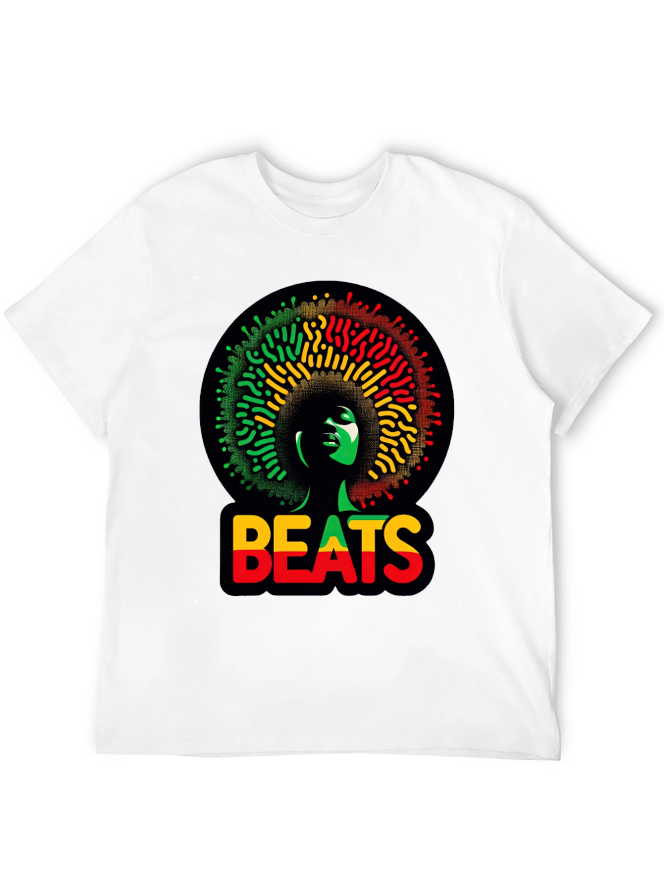 Rasta Beats T-Shirt - Afrocentric Design