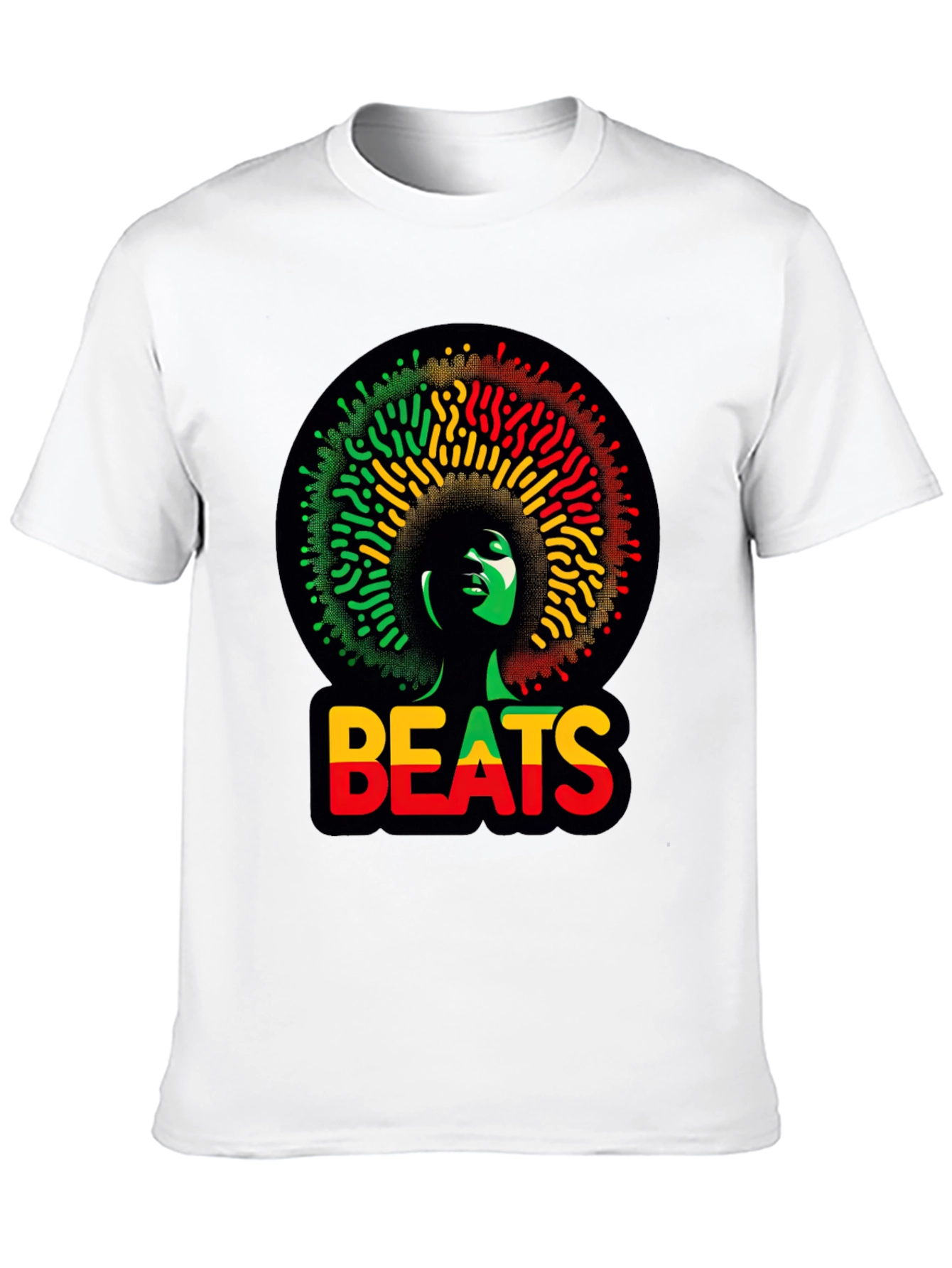 Rasta Beats T-Shirt - Afrocentric Design