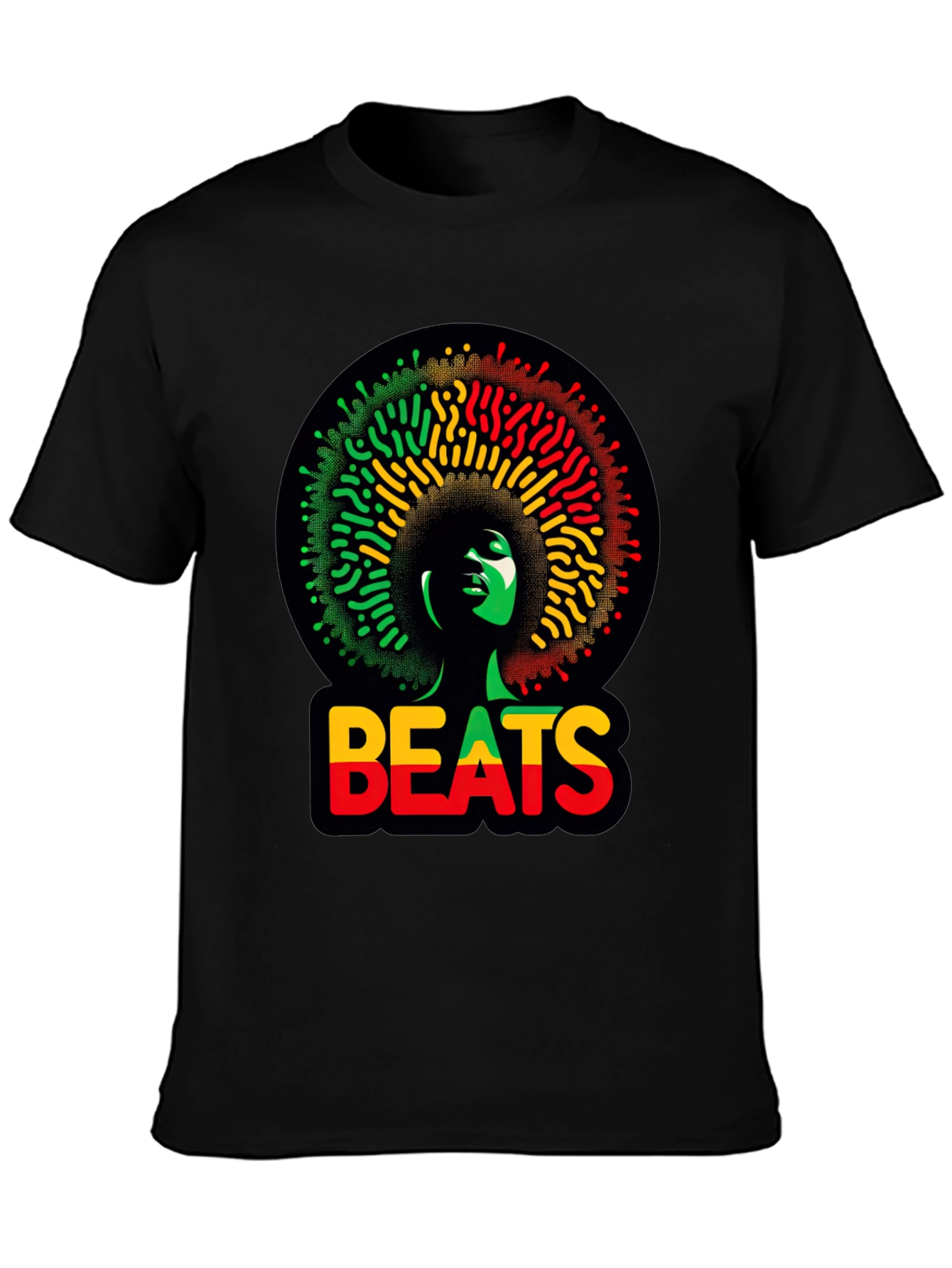 Rasta Beats T-Shirt - Afrocentric Design