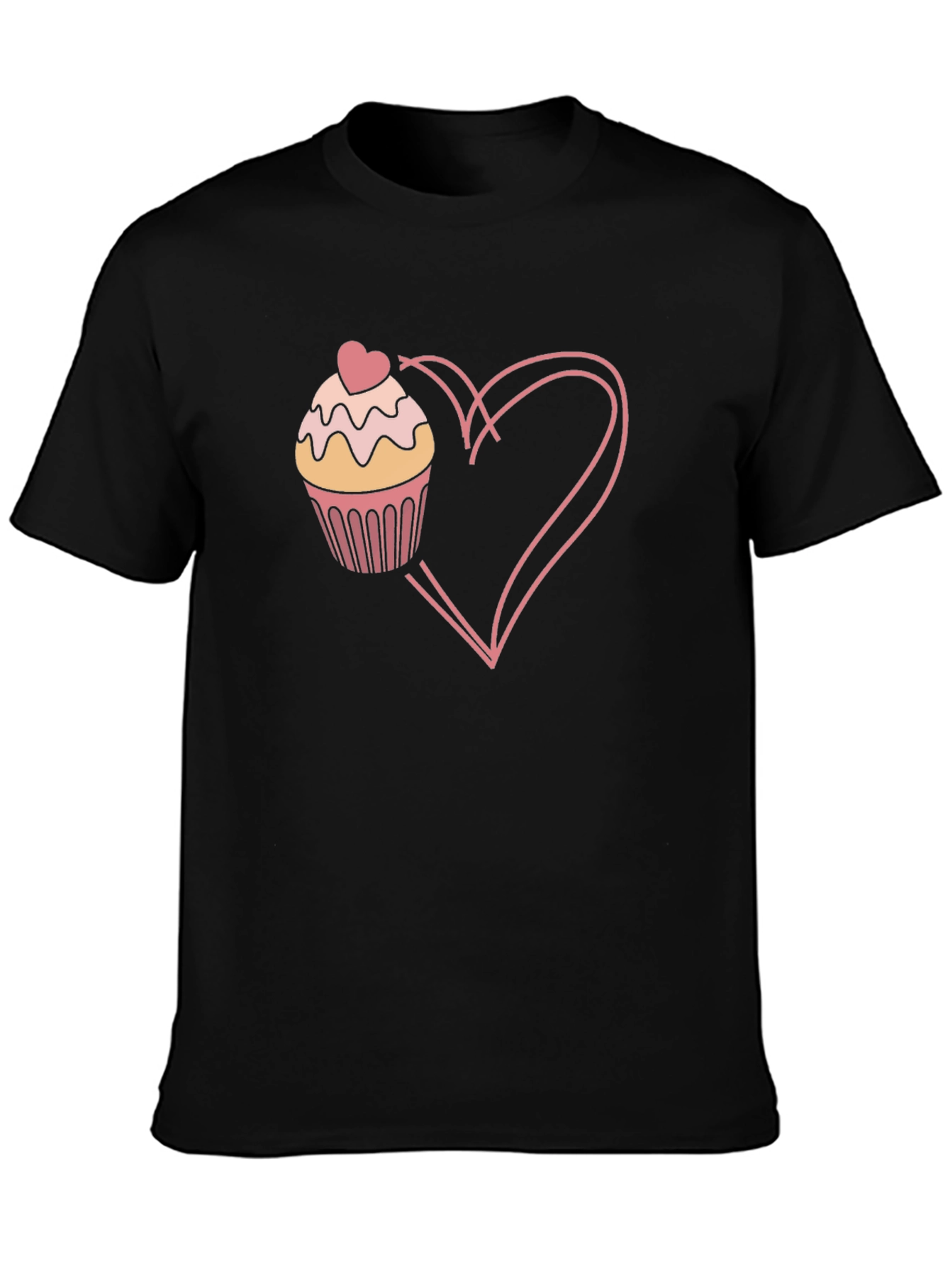 Cupcake Heart Graphic T-Shirt