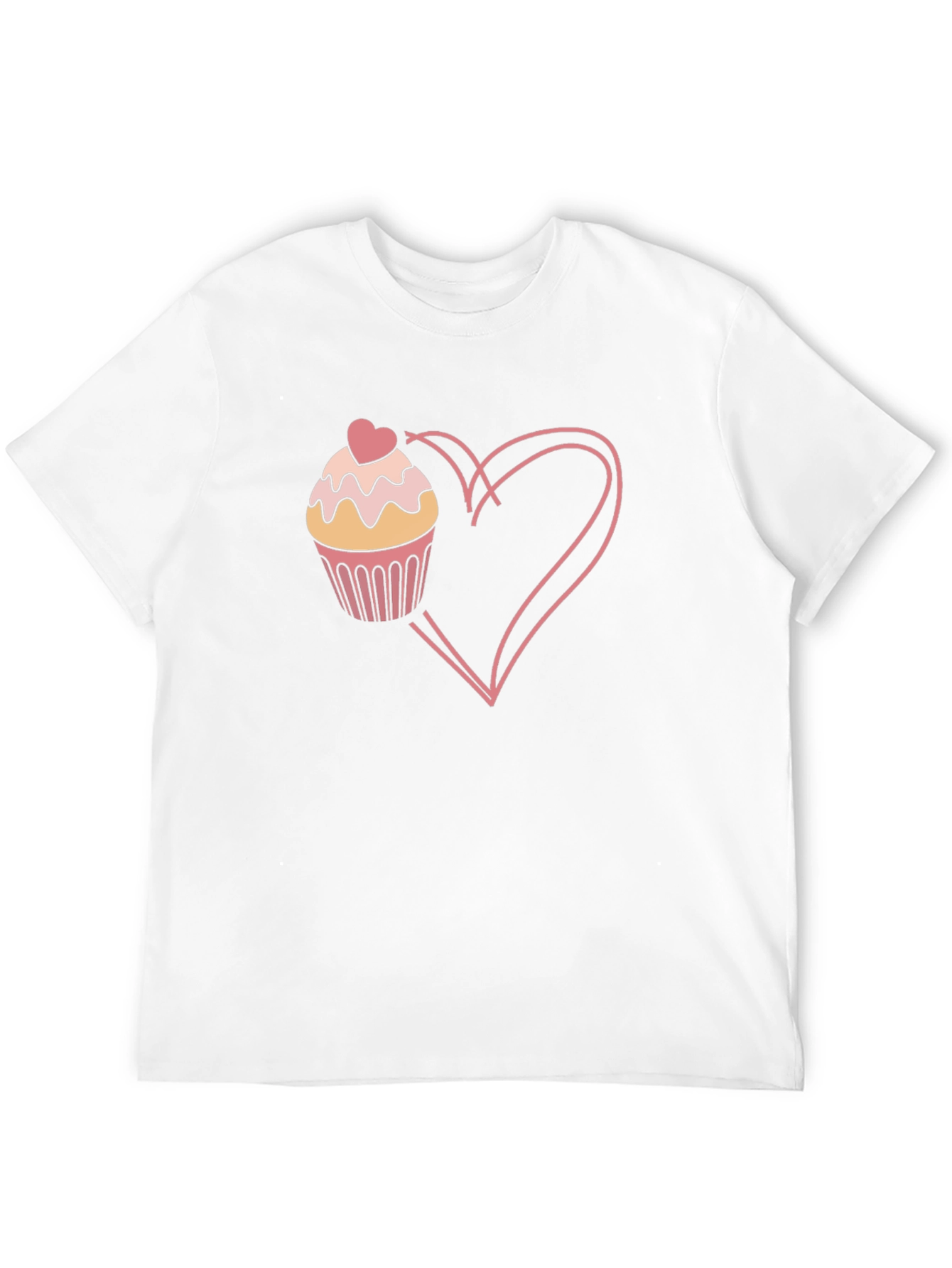 Cupcake Heart Graphic T-Shirt