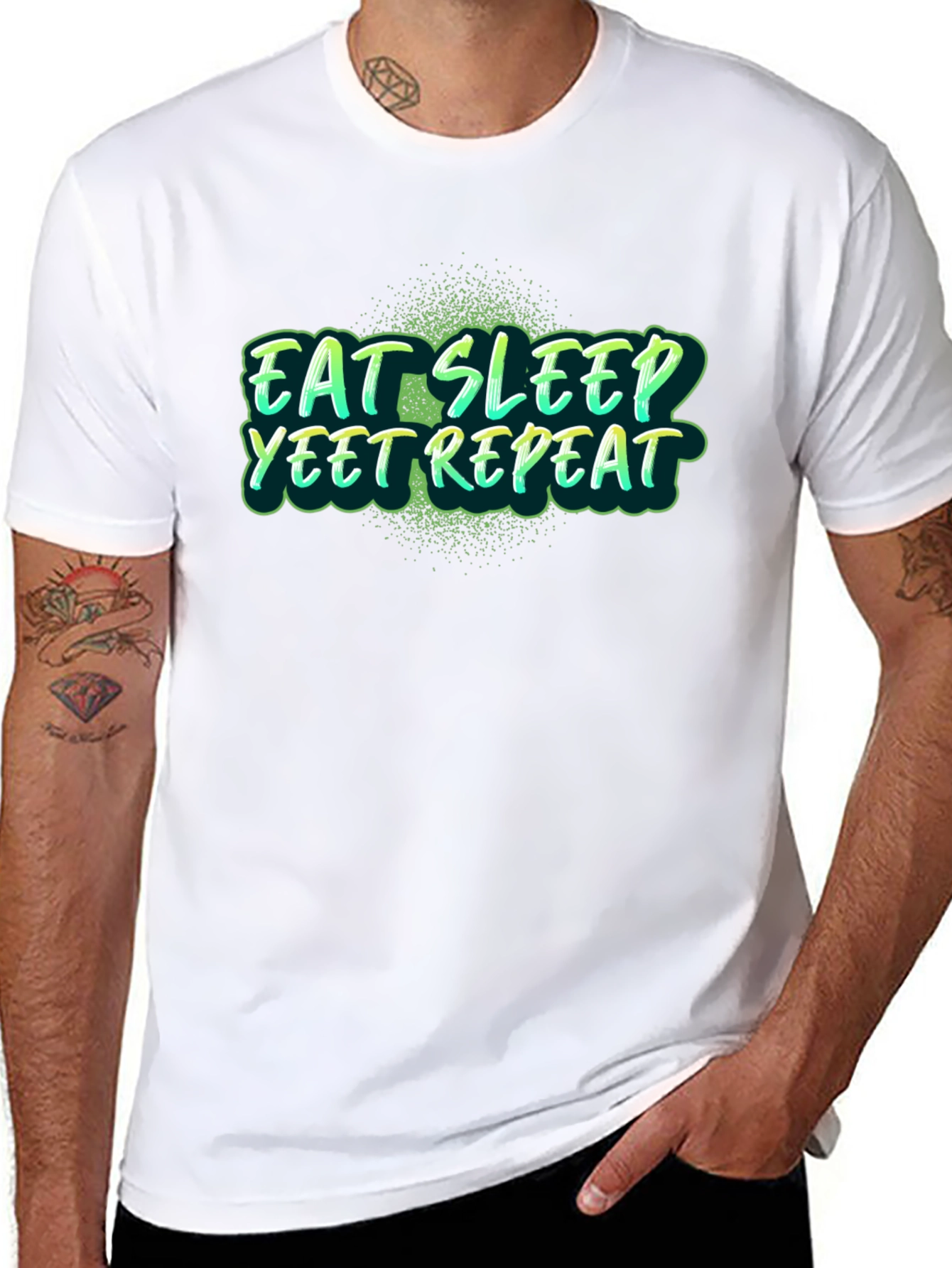 Eat Sleep Yeet Repeat Graphic Tee