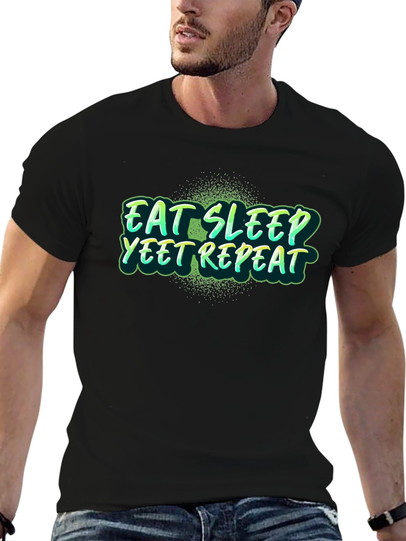 Eat Sleep Yeet Repeat Graphic Tee