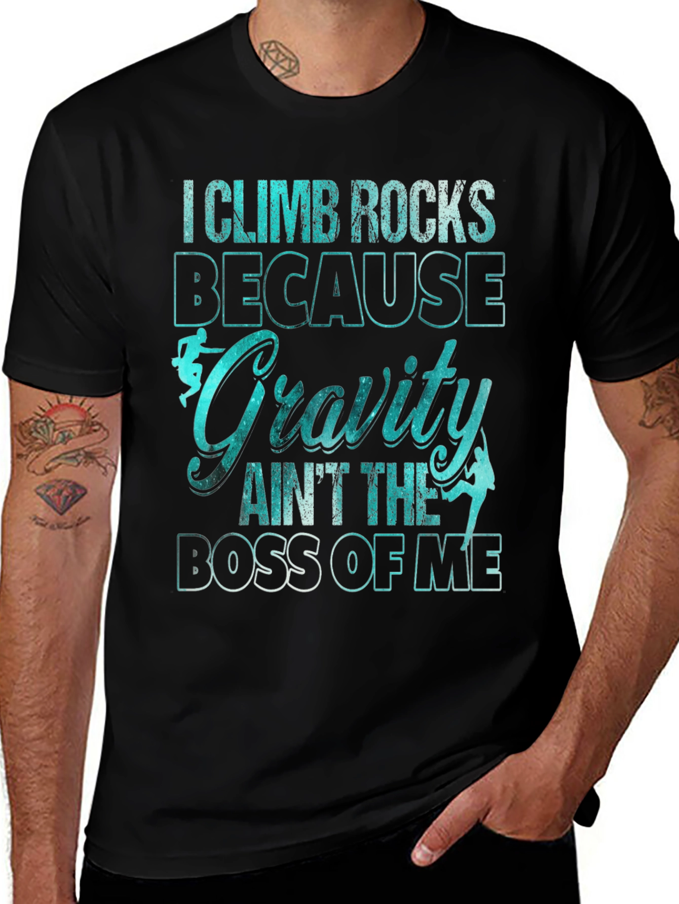 Climb Rocks Gravity Boss Graphic T-Shirt