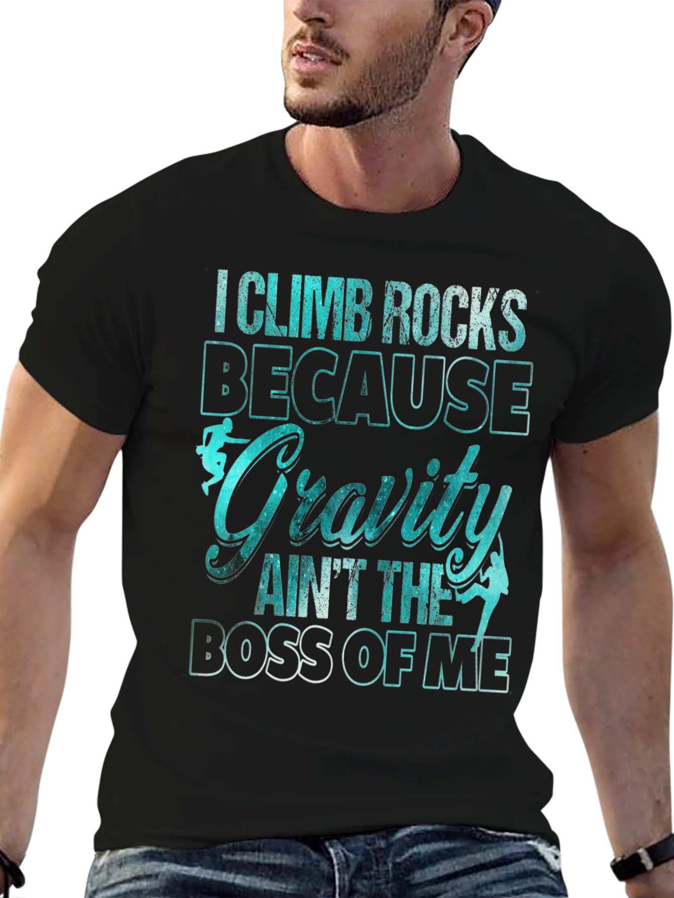 Climb Rocks Gravity Boss Graphic T-Shirt