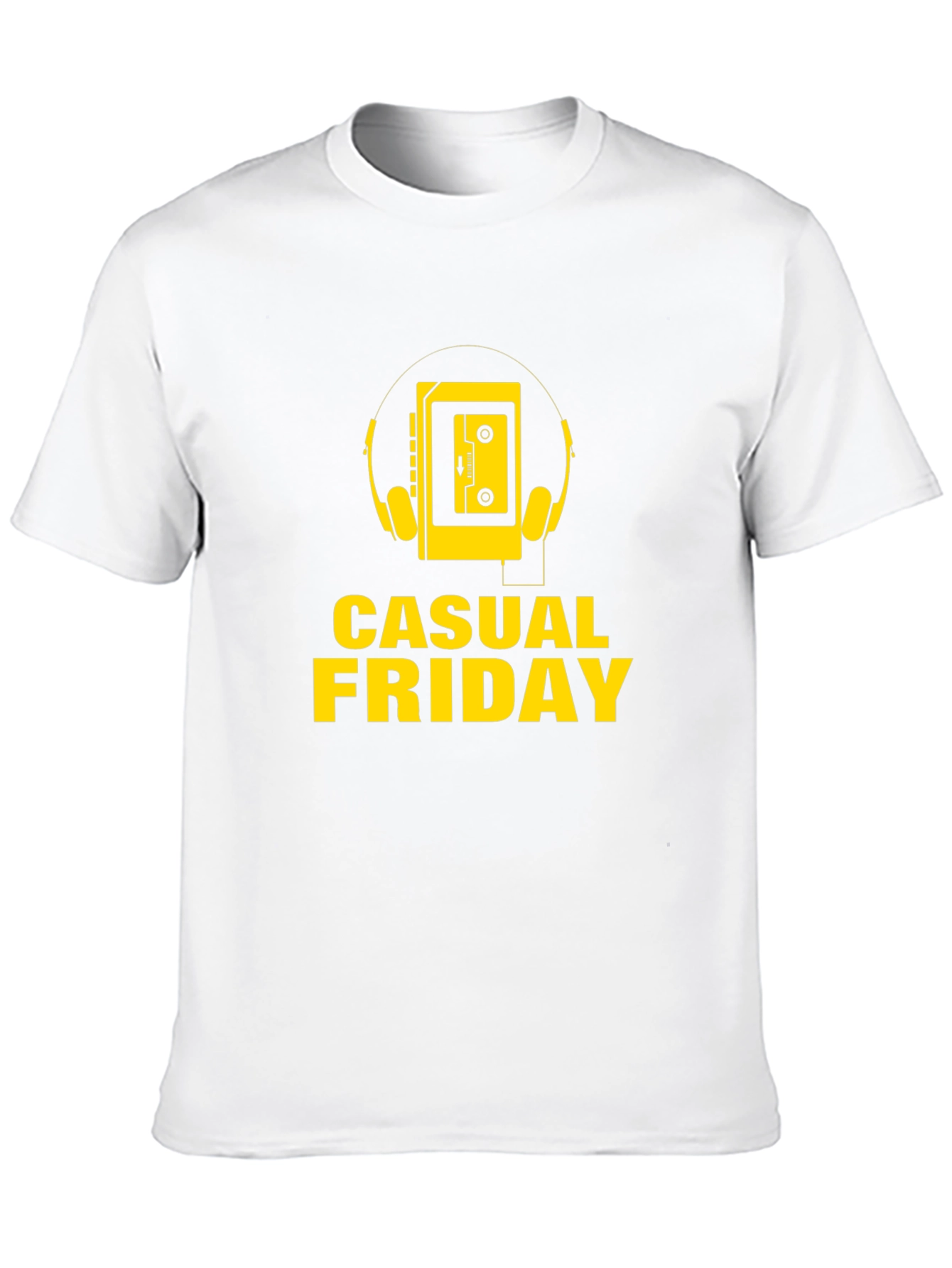 Casual Friday Graphic T-Shirt - Retro Walkman Design