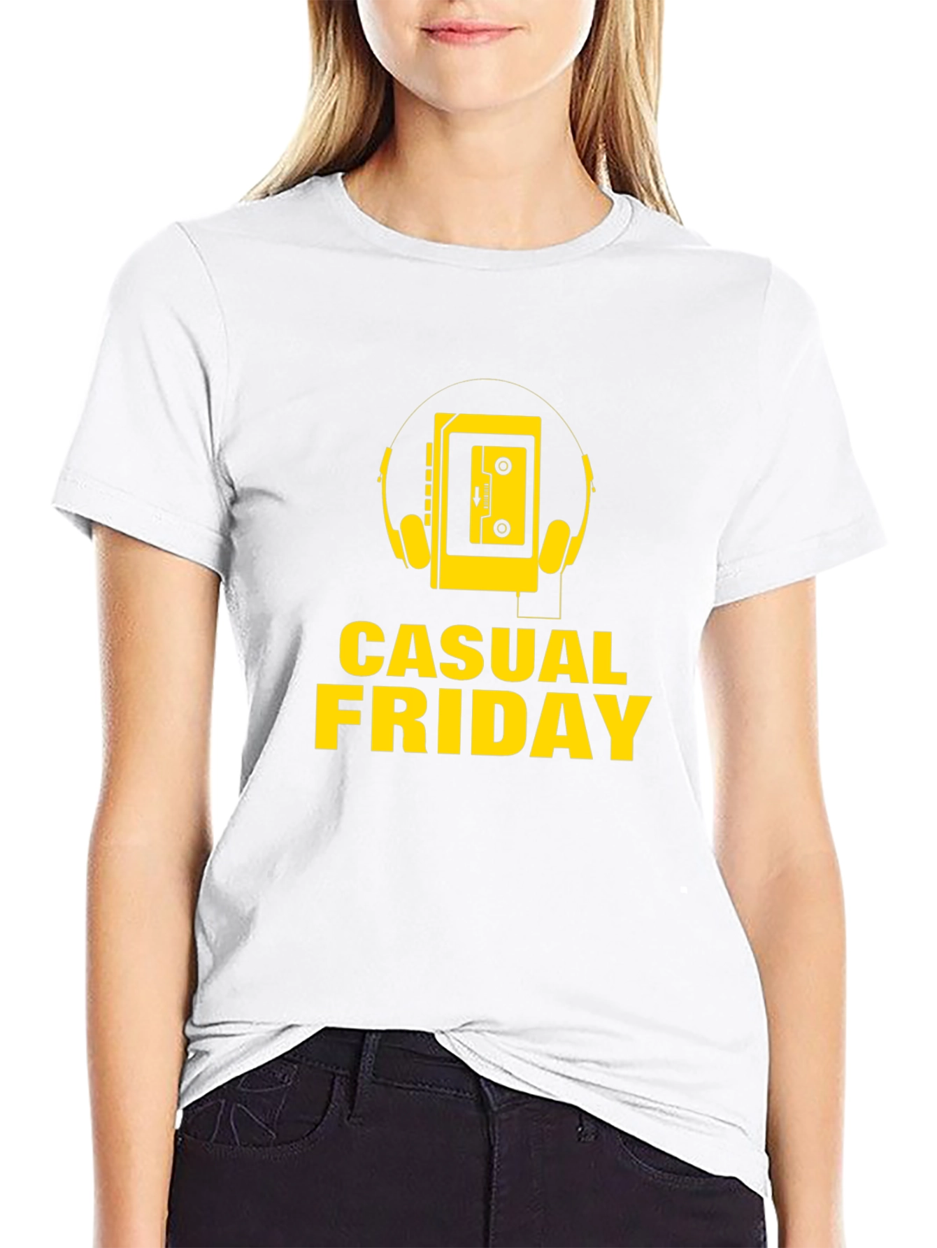 Casual Friday Graphic T-Shirt - Retro Walkman Design