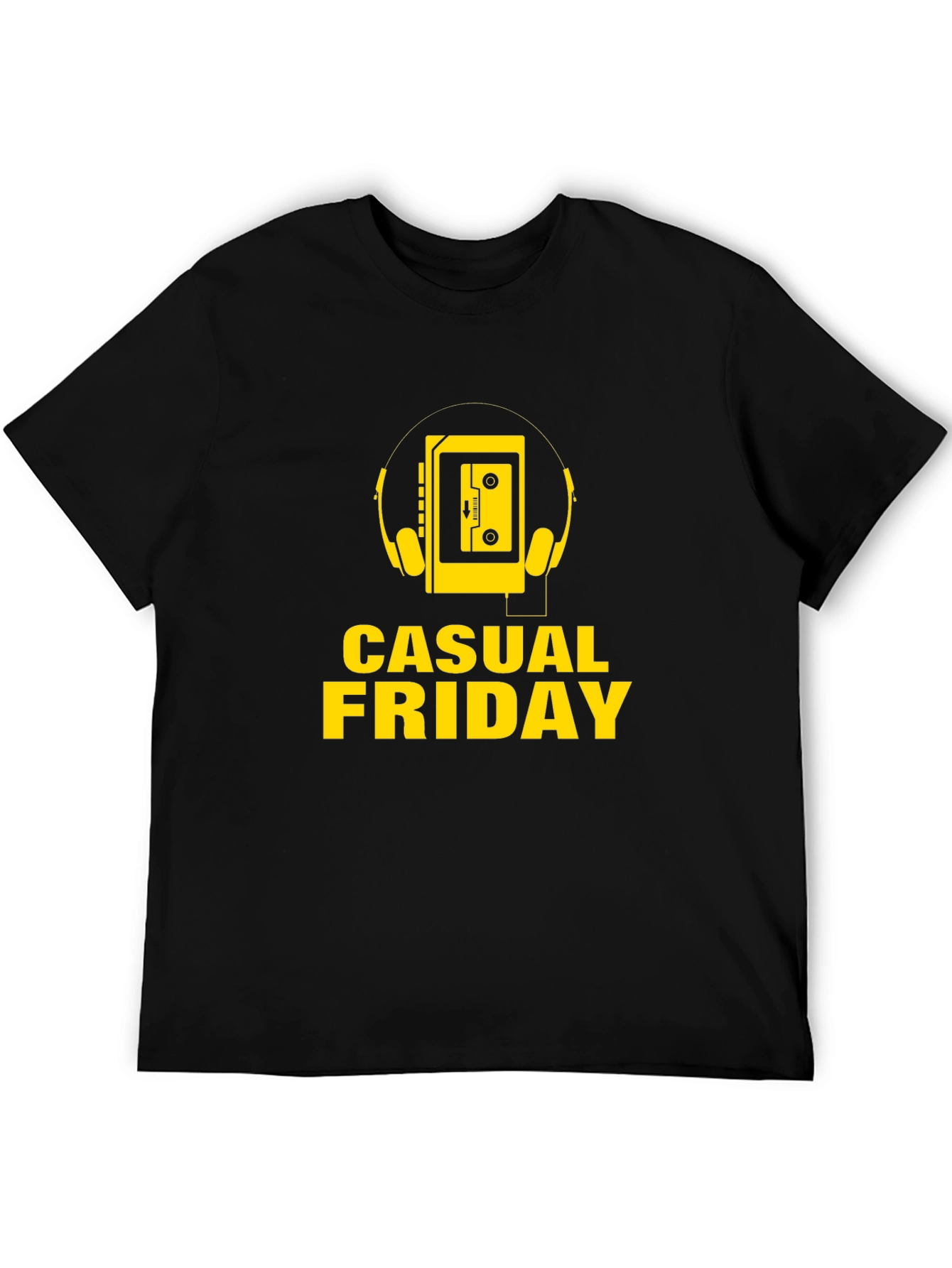 Casual Friday Graphic T-Shirt - Retro Walkman Design