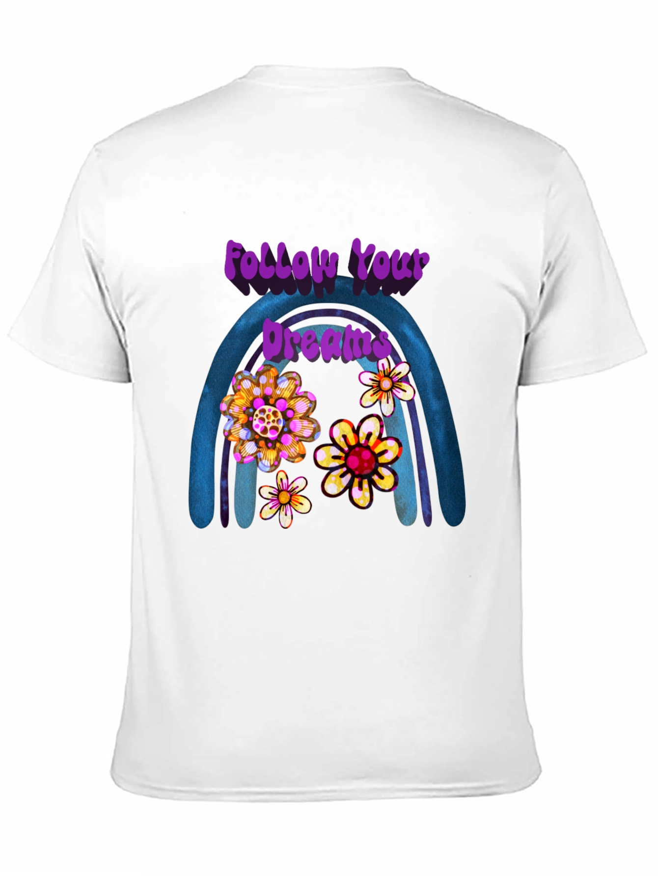 Follow Your Dreams Floral Rainbow Tee