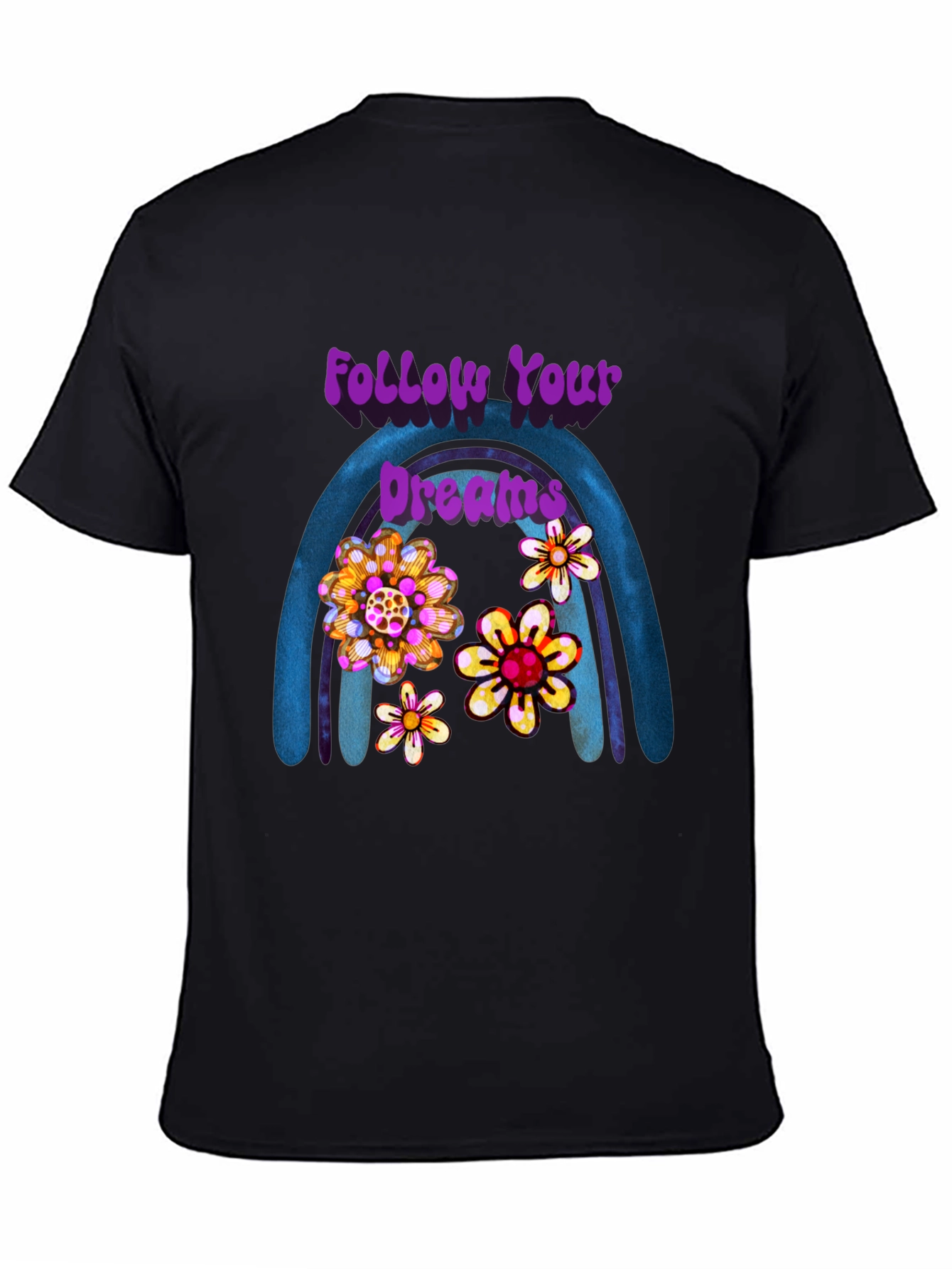 Follow Your Dreams Floral Rainbow Tee