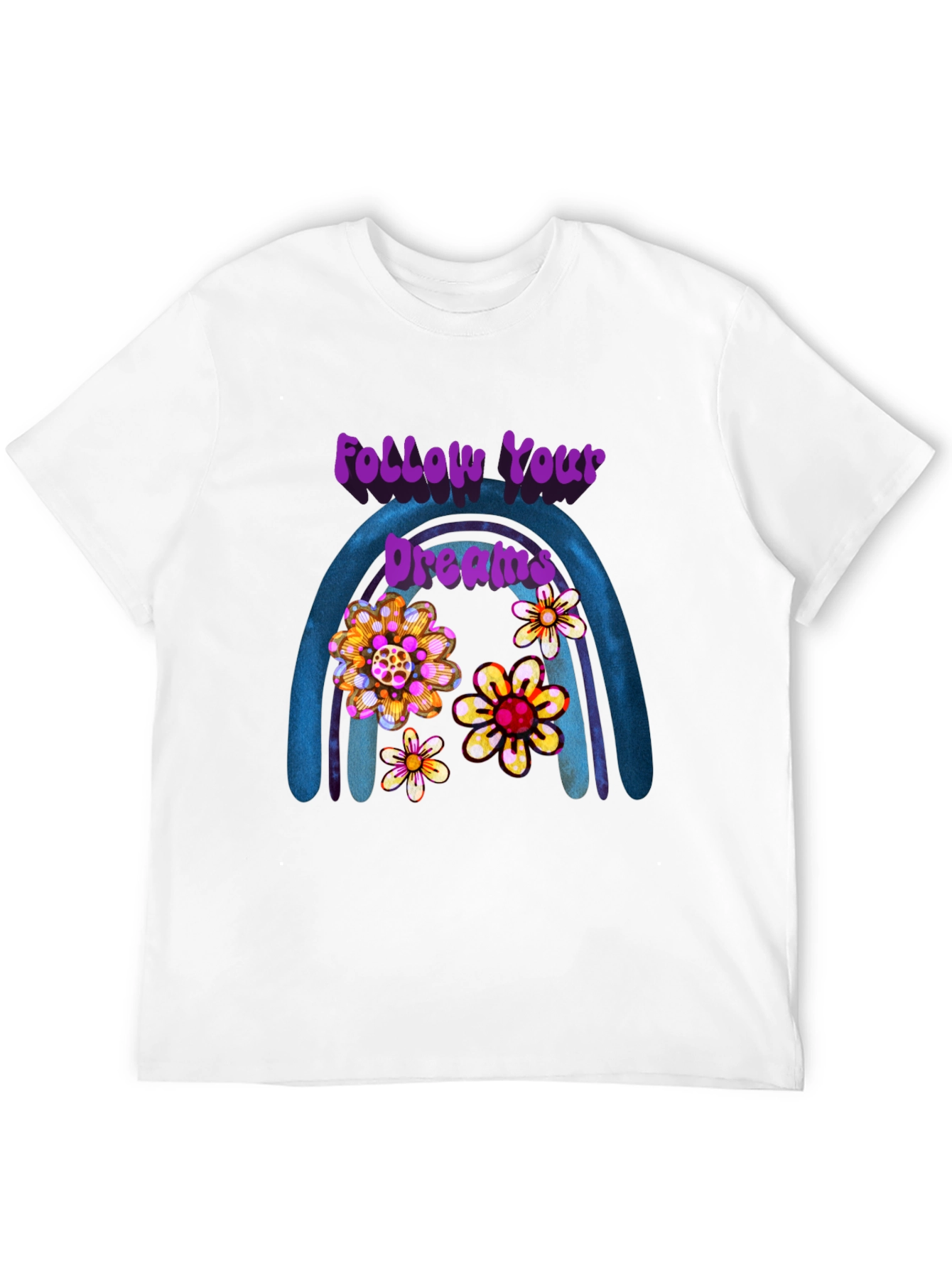 Follow Your Dreams Floral Rainbow Tee