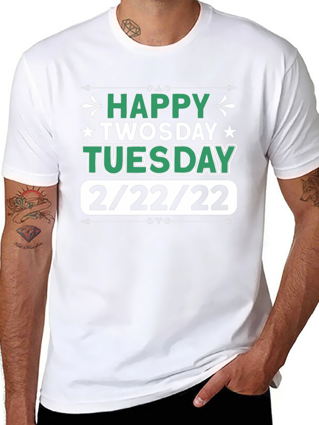Happy Twosday Tuesday 2/22/22 Black Graphic T-Shirt