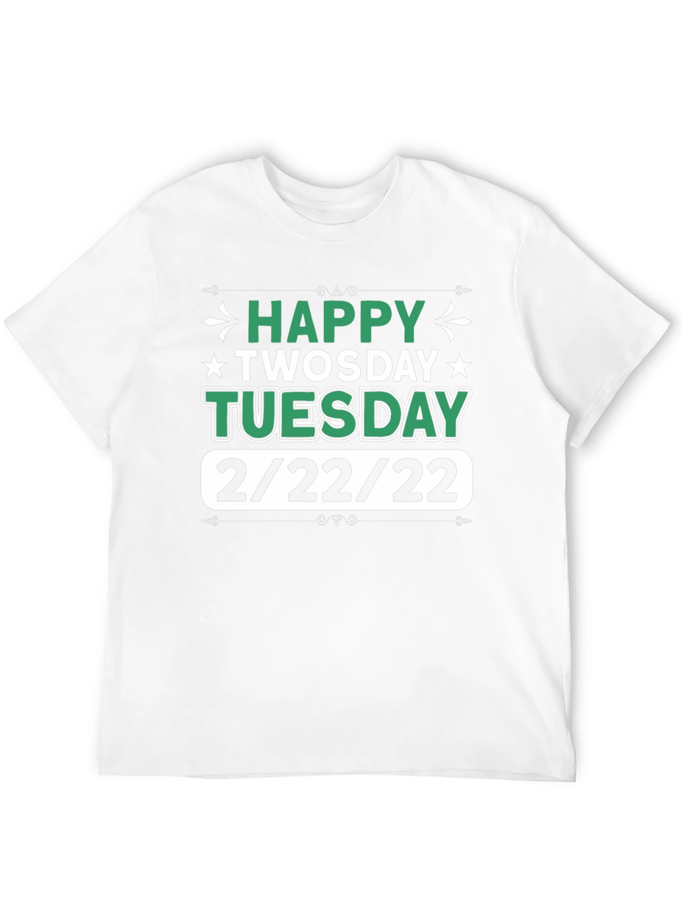 Happy Twosday Tuesday 2/22/22 Black Graphic T-Shirt