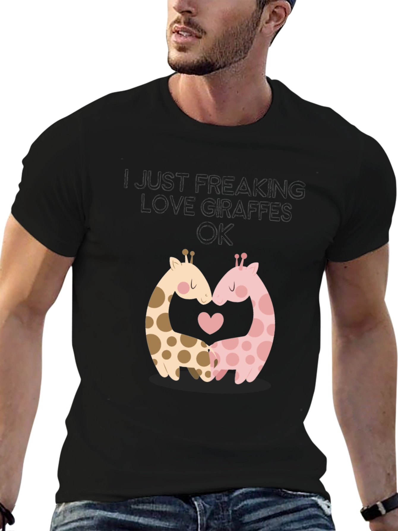 I Love Giraffes Graphic T-Shirt