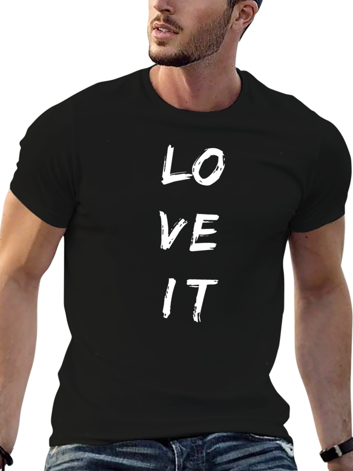 Love It T-Shirt - Casual Black Tee