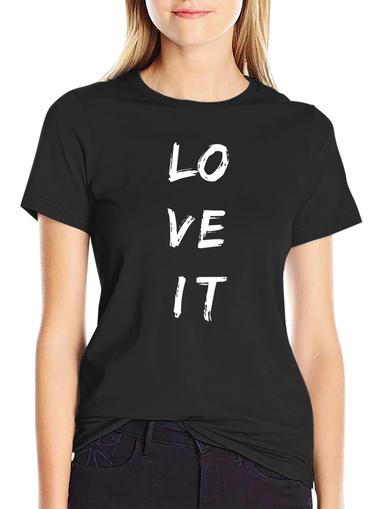 Love It T-Shirt - Casual Black Tee