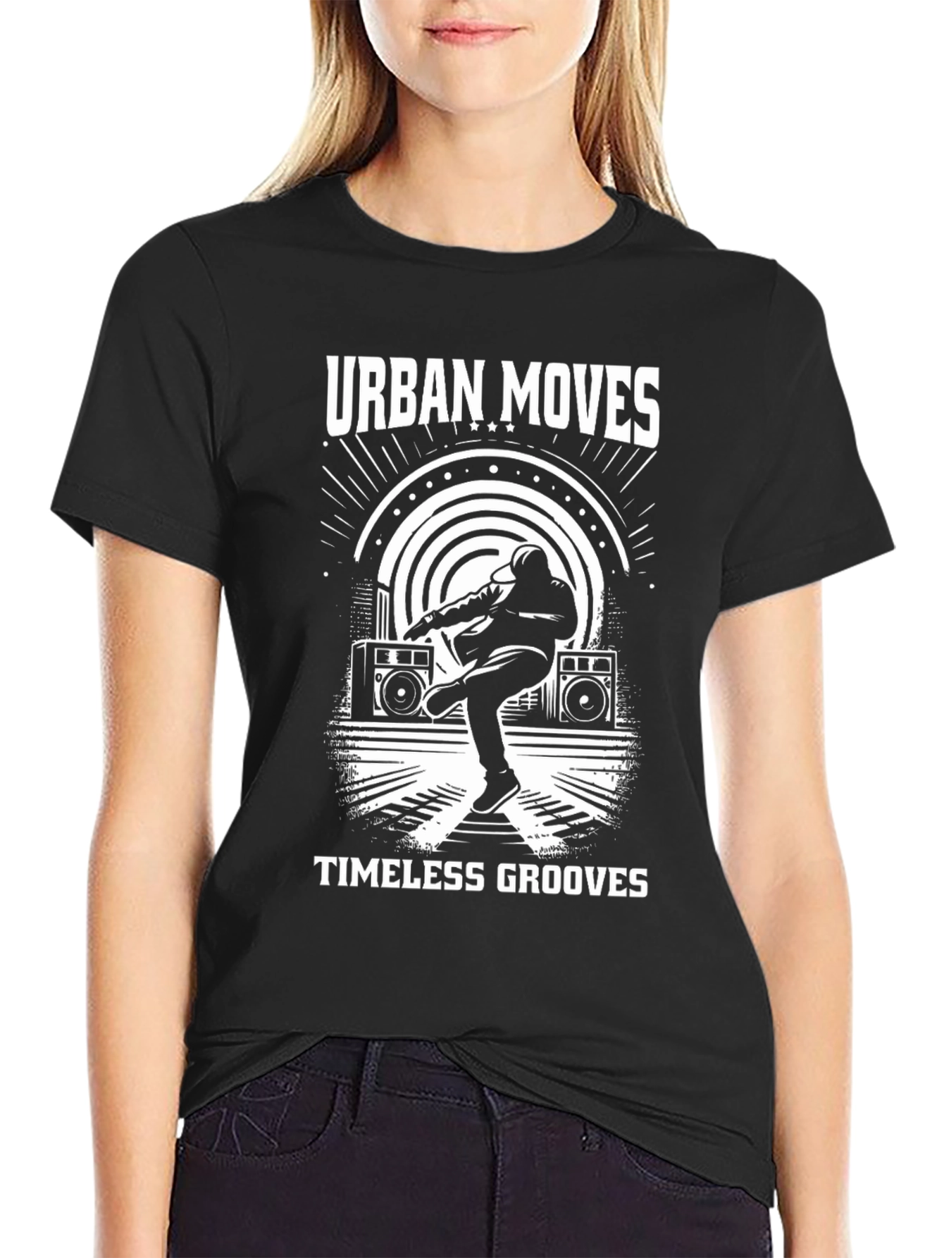 Urban Moves Black Graphic T-Shirt