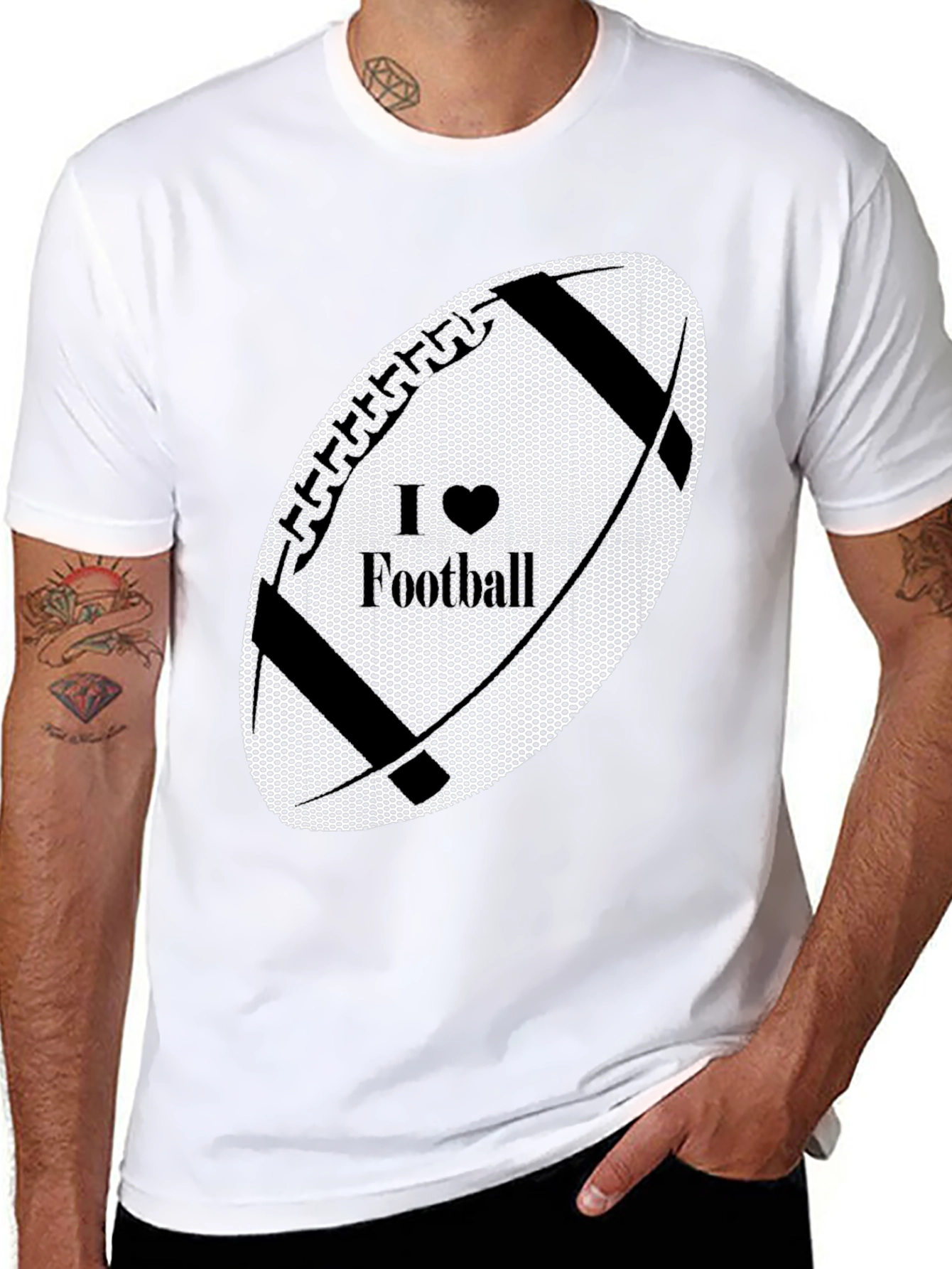 I Love Football Graphic Tee