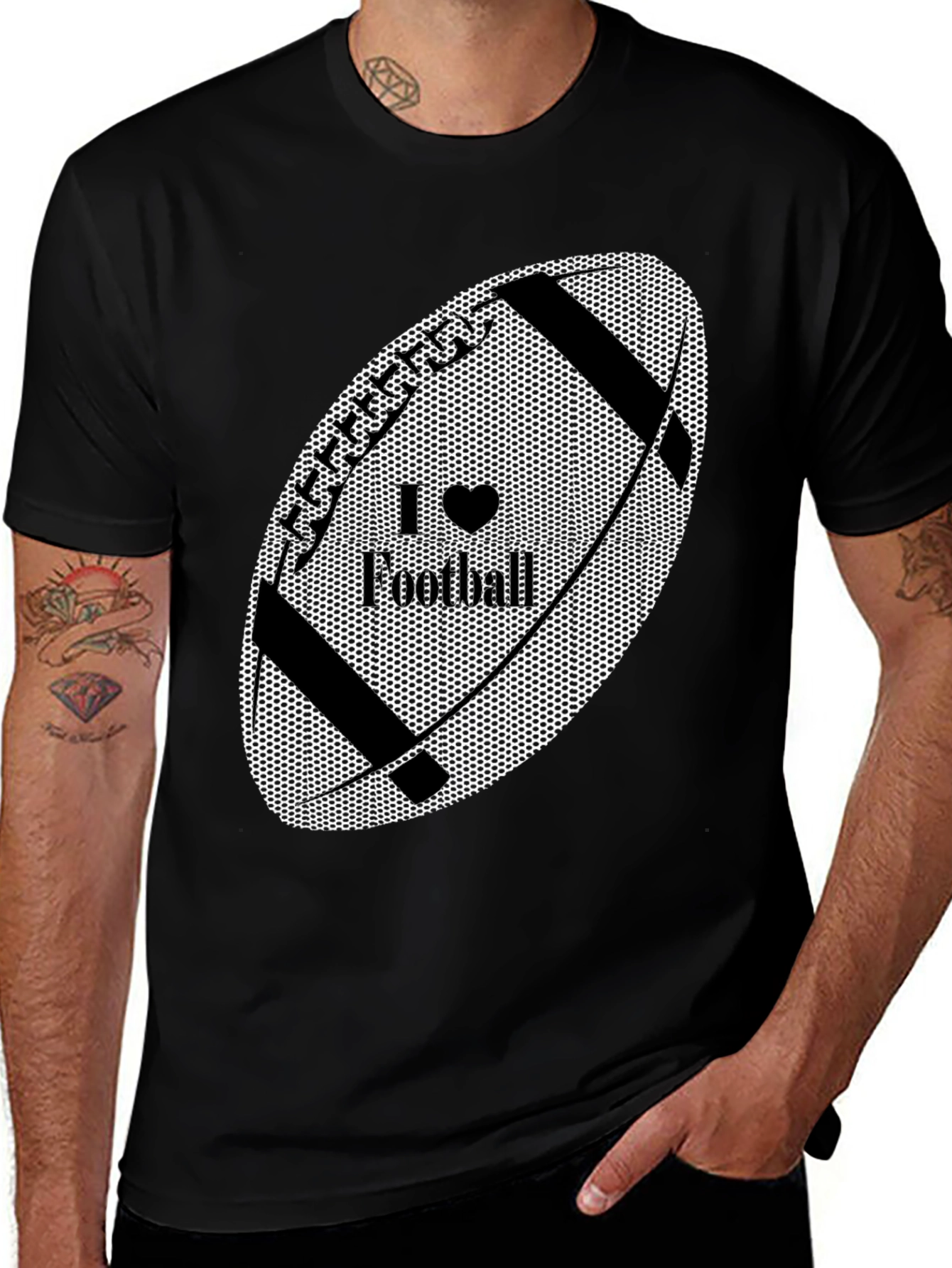 I Love Football Graphic Tee