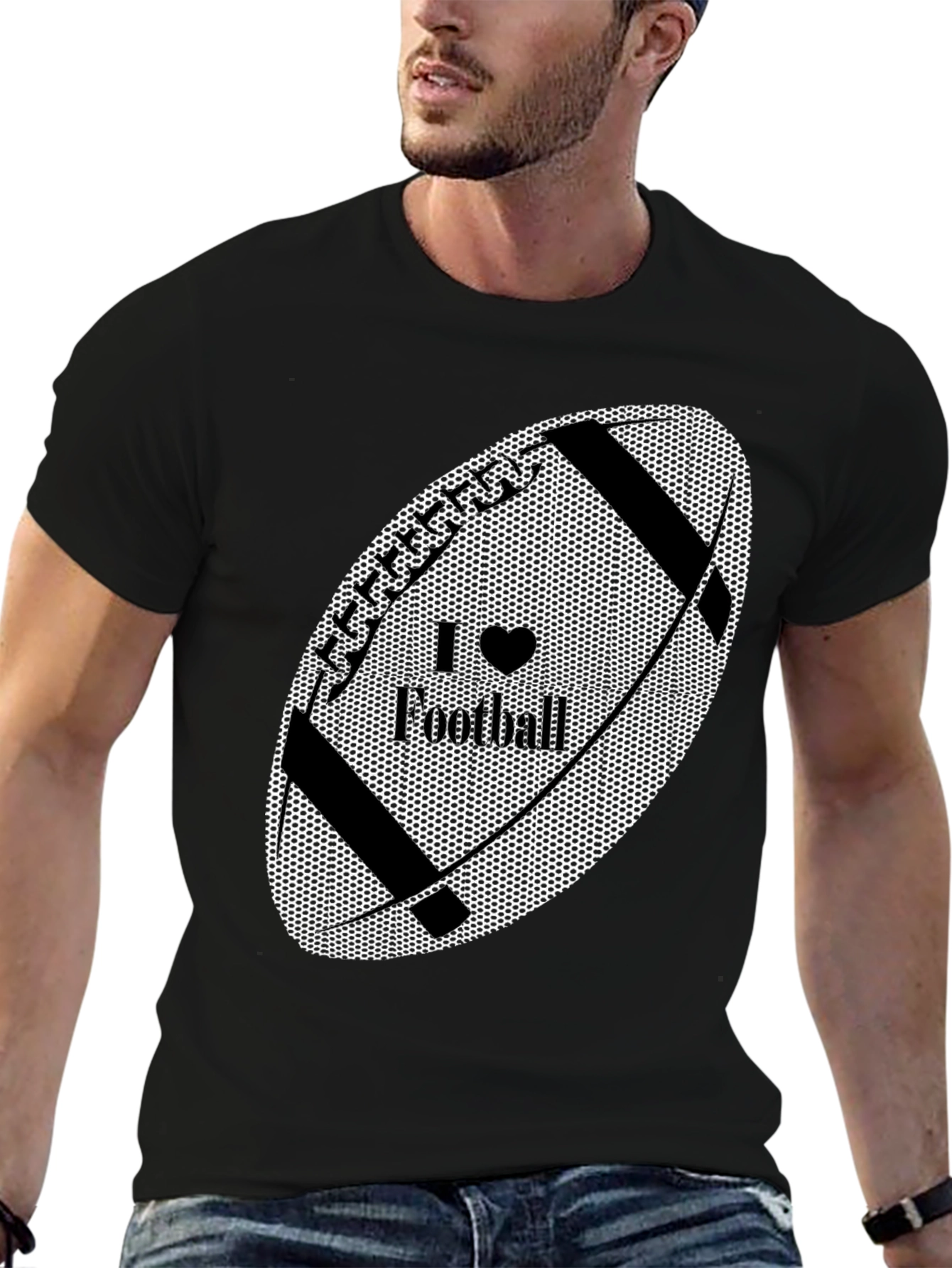 I Love Football Graphic Tee