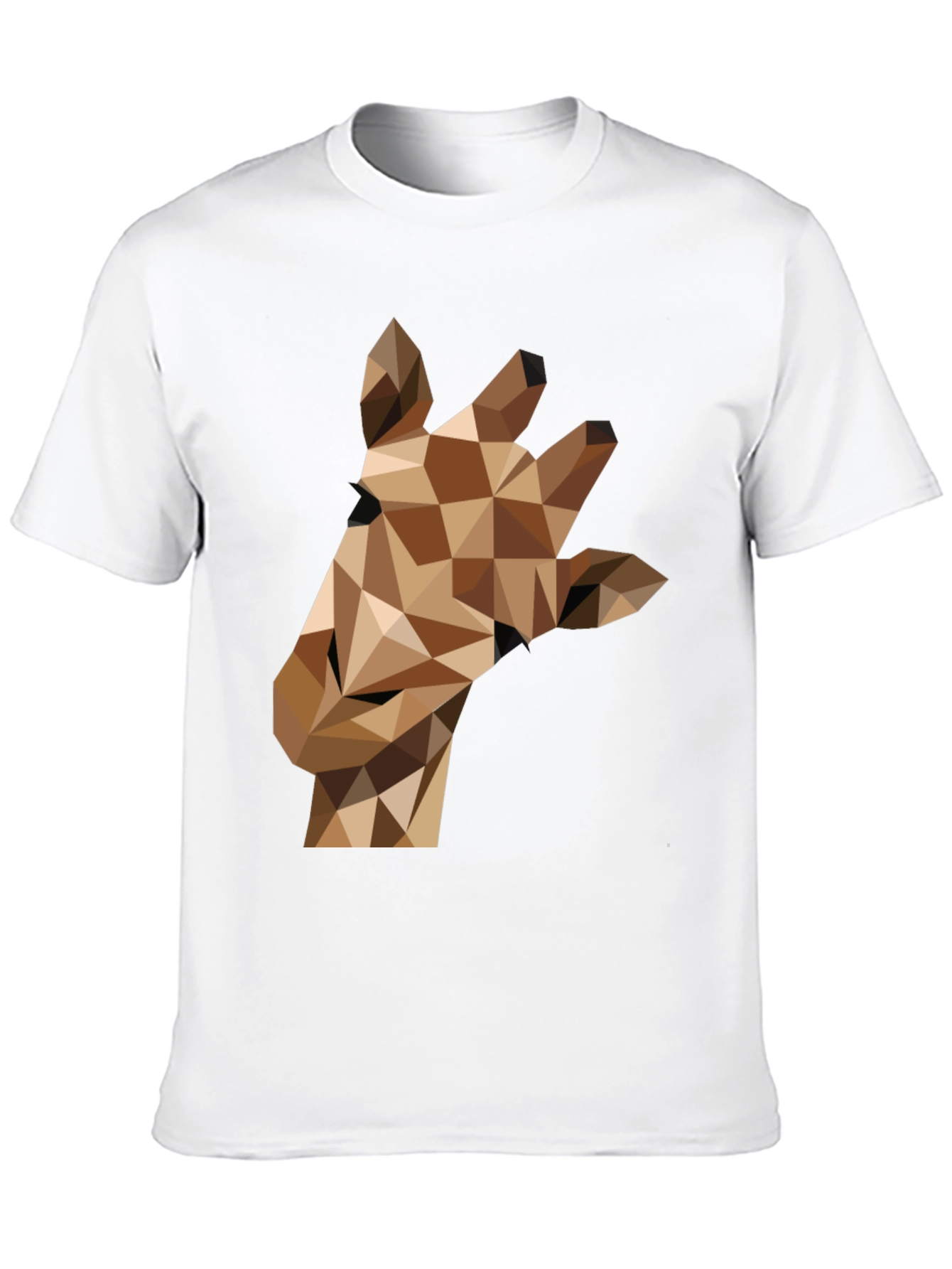 Geometric Giraffe Tee - Modern Animal Print Shirt