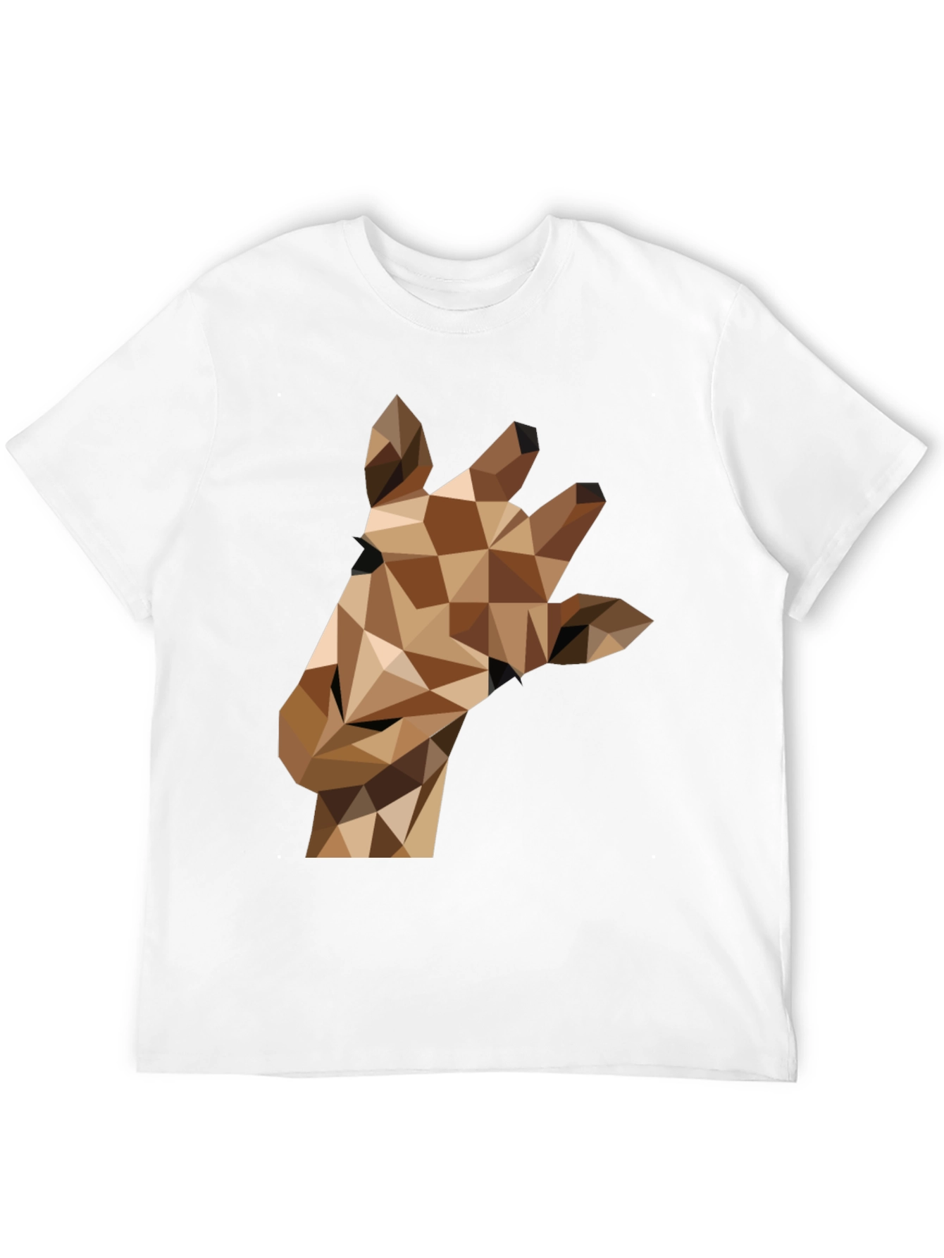 Geometric Giraffe Tee - Modern Animal Print Shirt