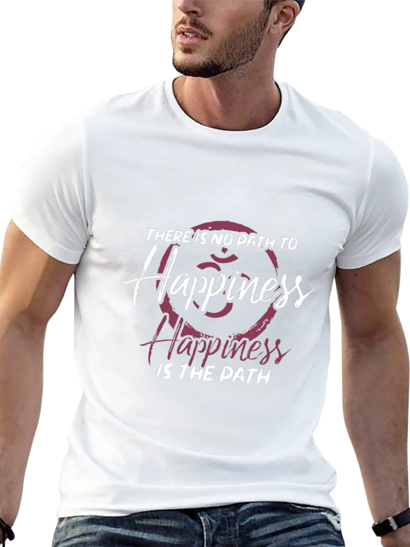 Inspirational Graphic T-Shirt: Happiness is the Path