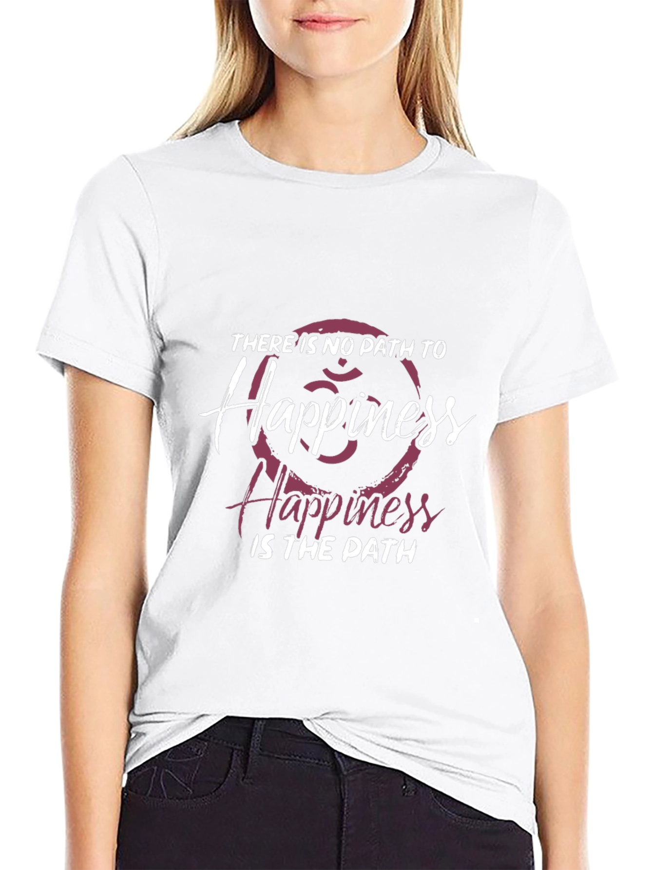 Inspirational Graphic T-Shirt: Happiness is the Path