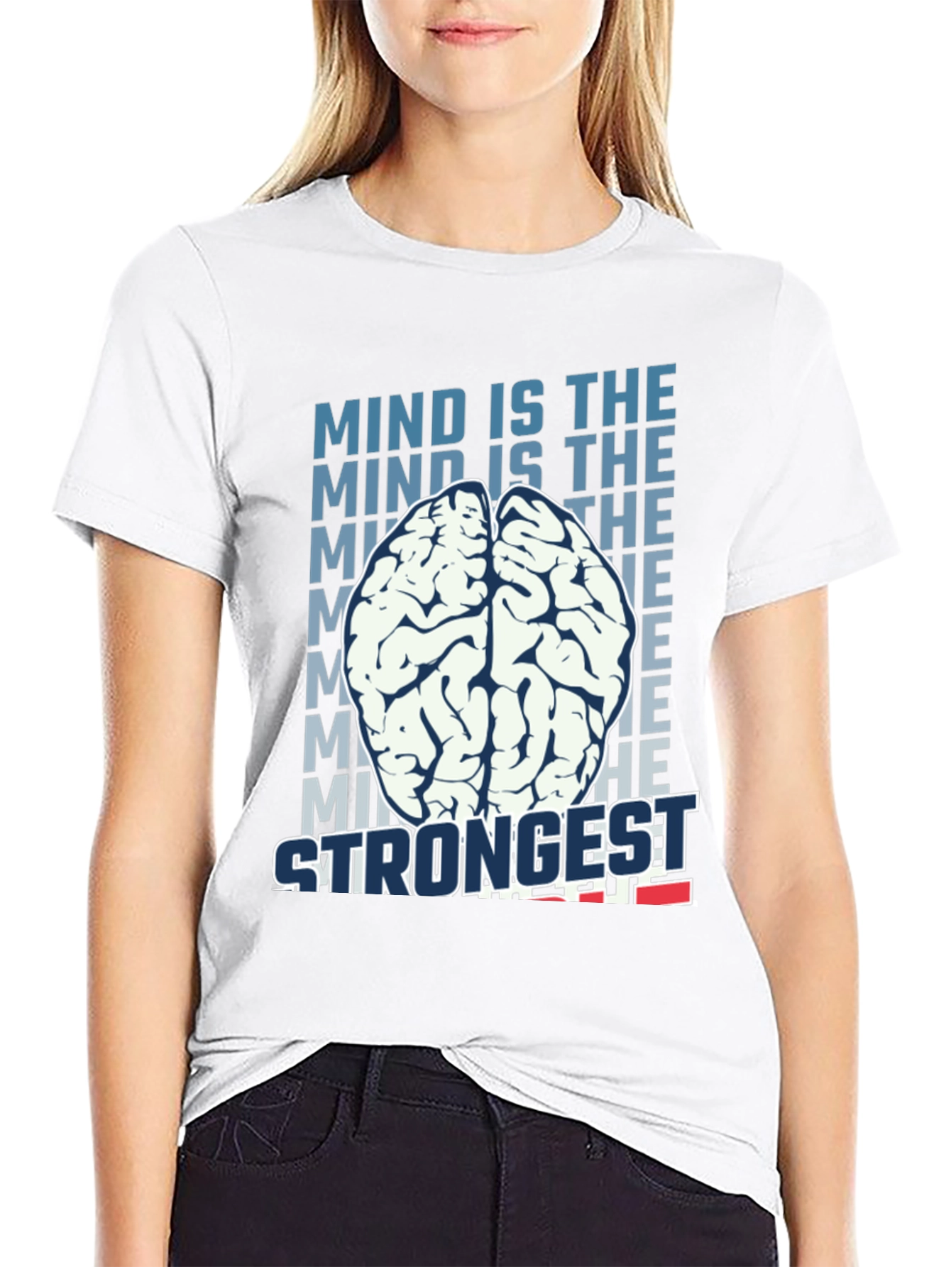 Mind is the Strongest T-Shirt - Brain Graphic Tee