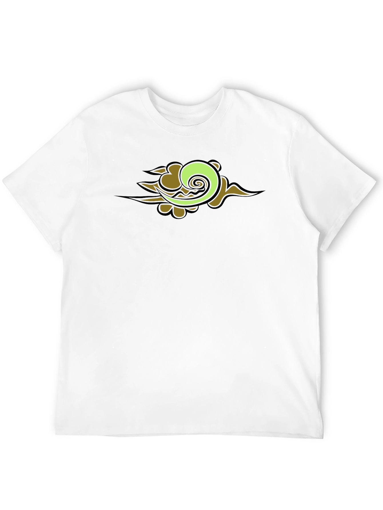 Black T-Shirt with Graphic Cloud Design