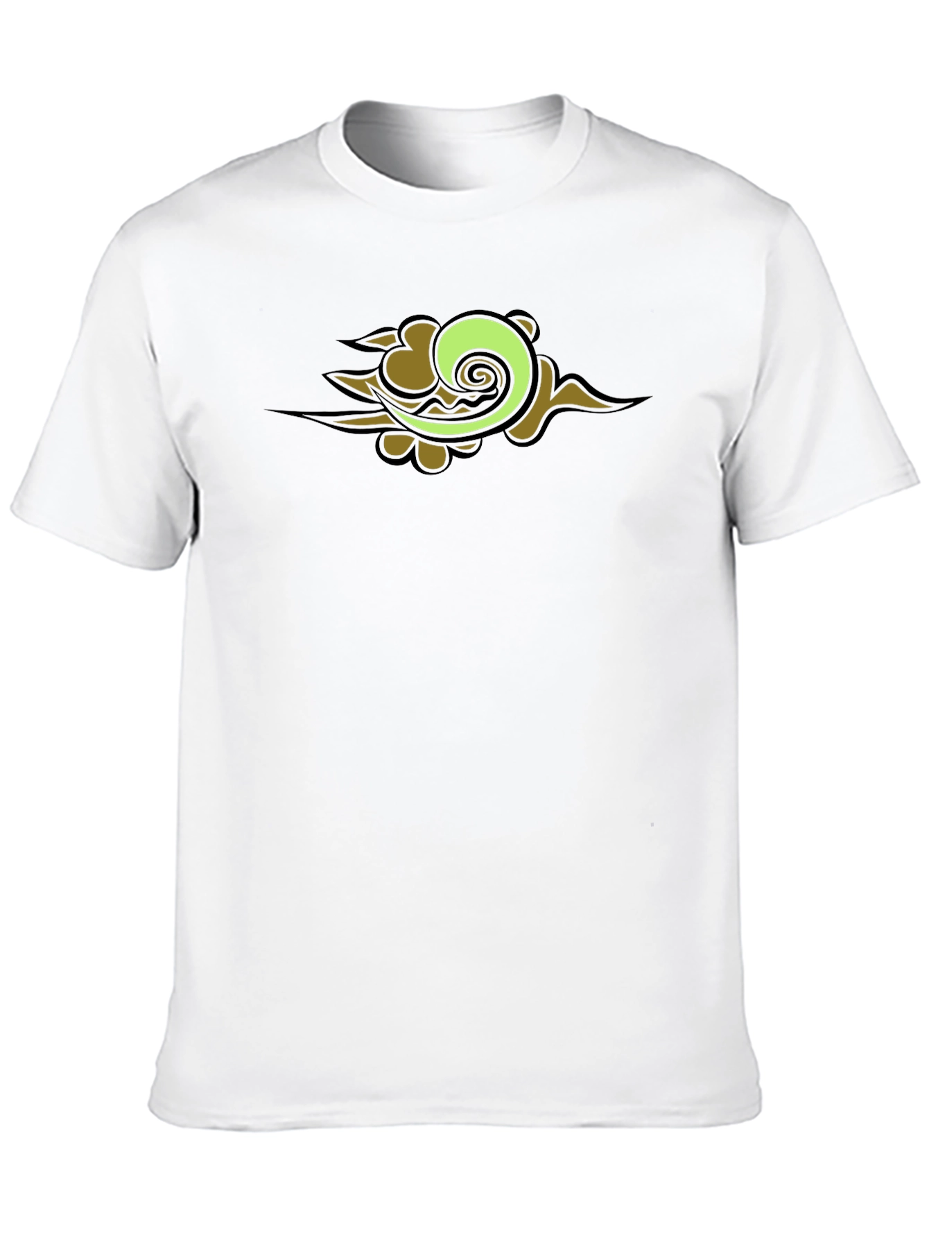 Black T-Shirt with Graphic Cloud Design