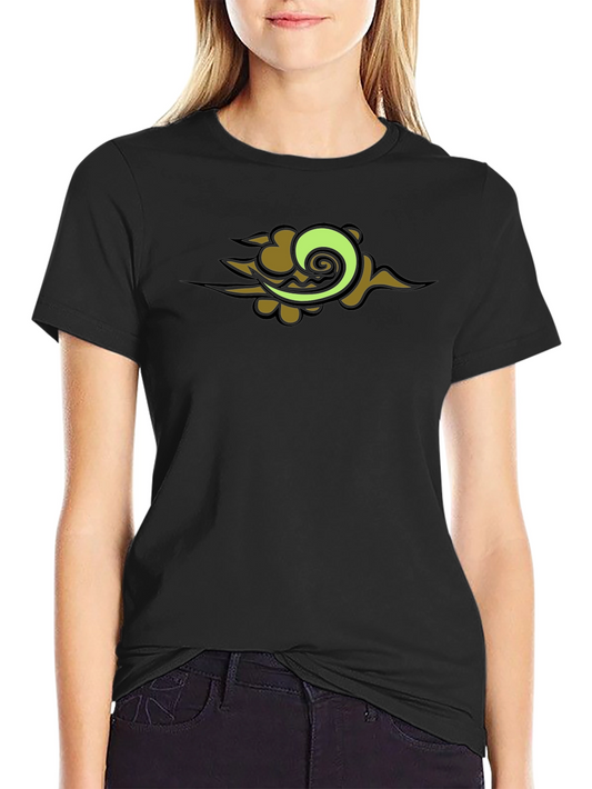 Black T-Shirt with Graphic Cloud Design