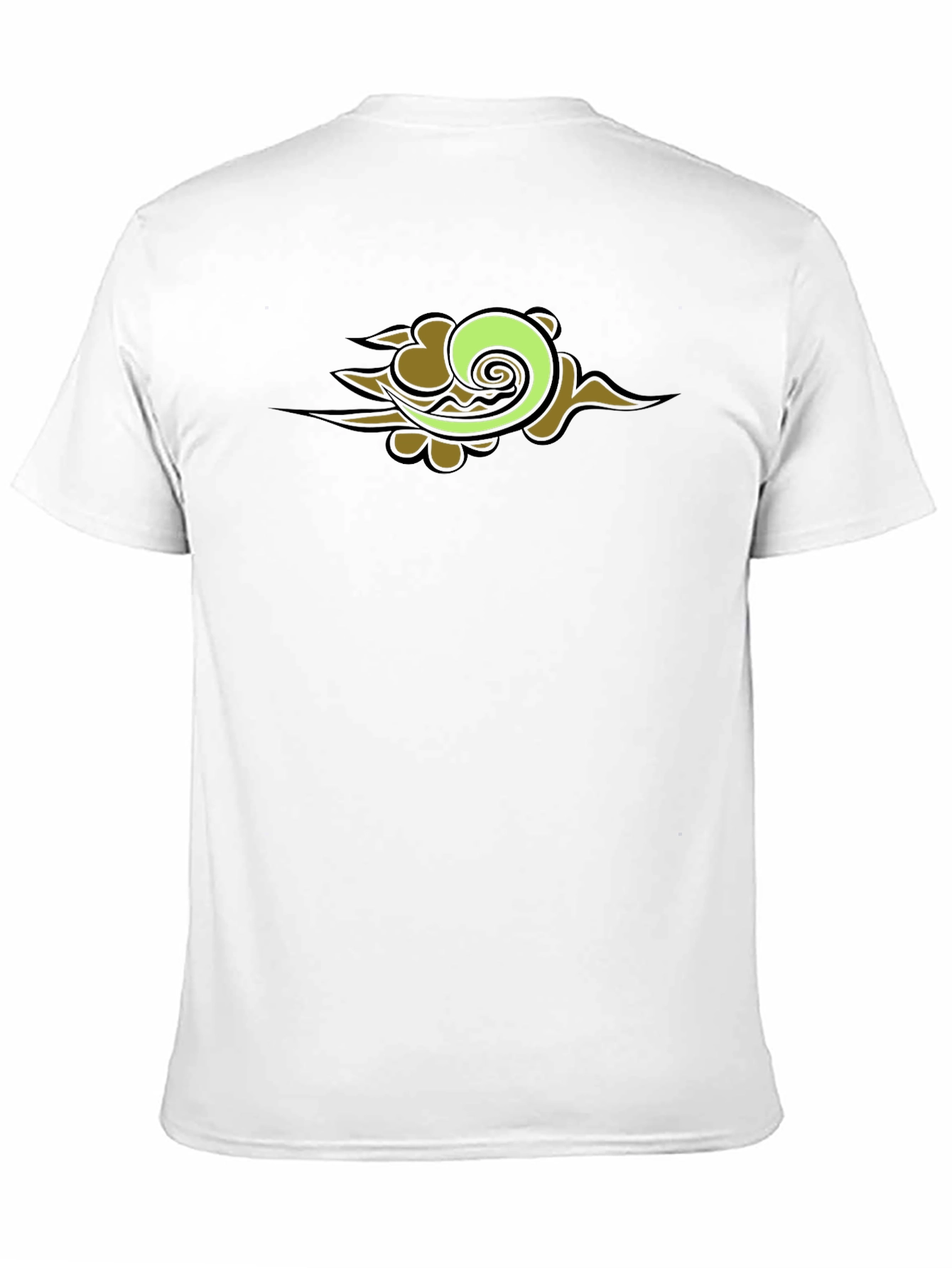 Black T-Shirt with Graphic Cloud Design