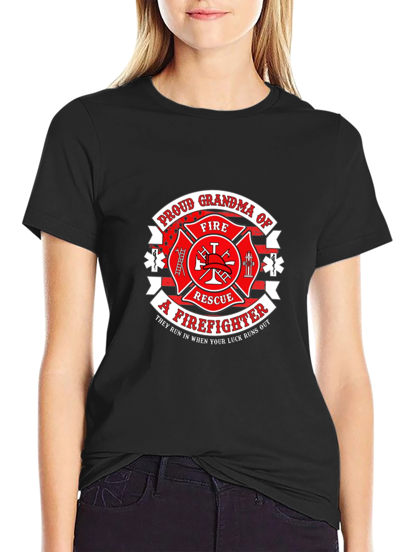 Proud Grandma Firefighter T-Shirt