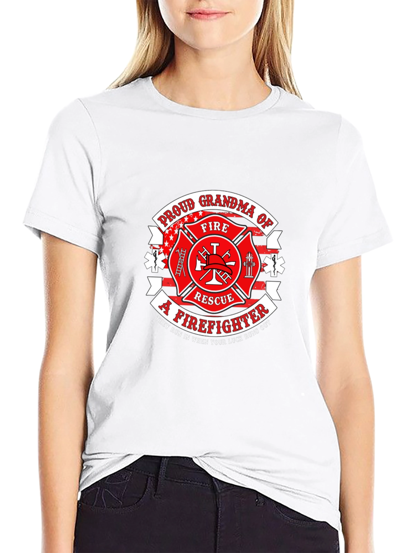 Proud Grandma Firefighter T-Shirt