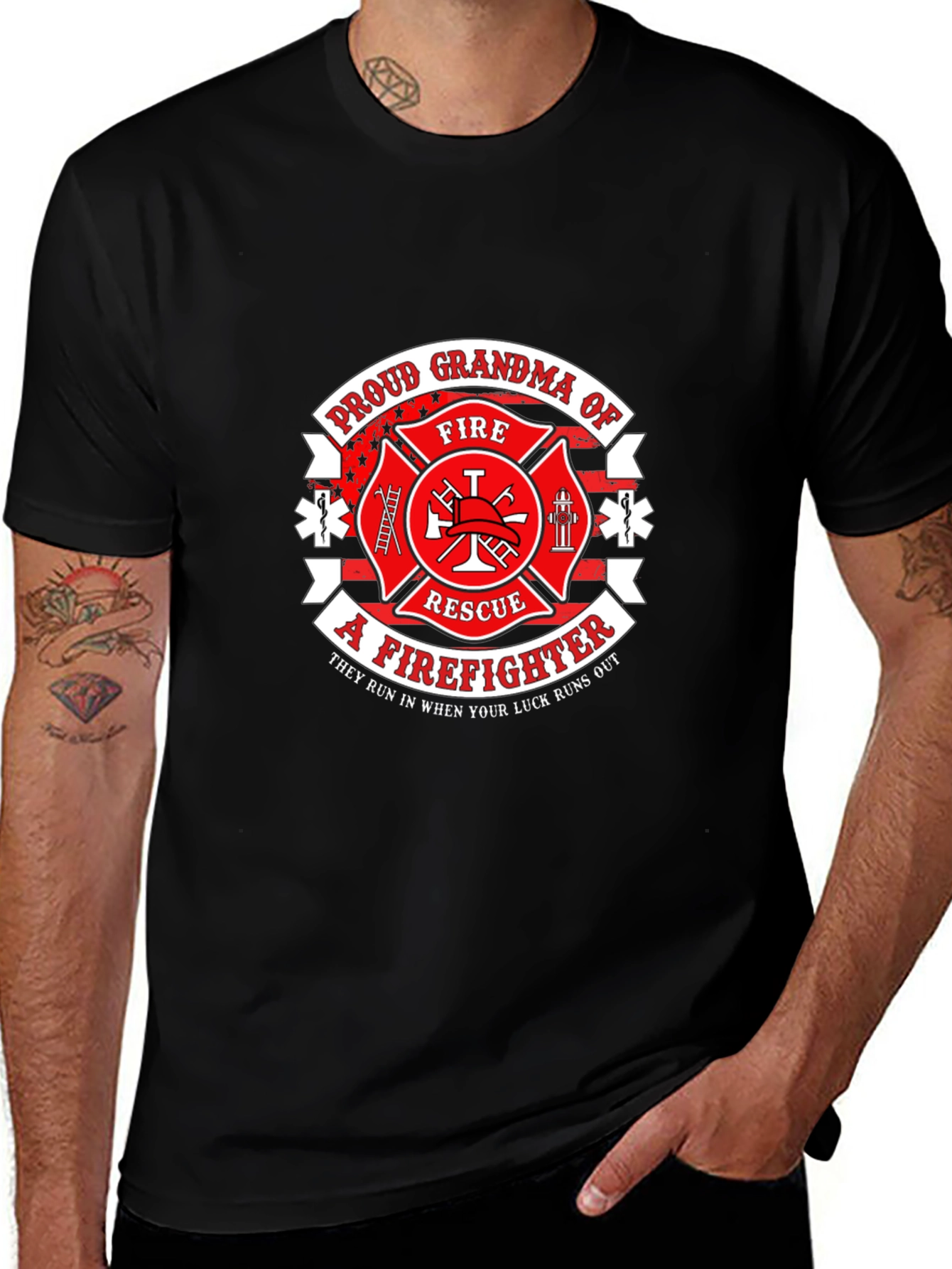 Proud Grandma Firefighter T-Shirt