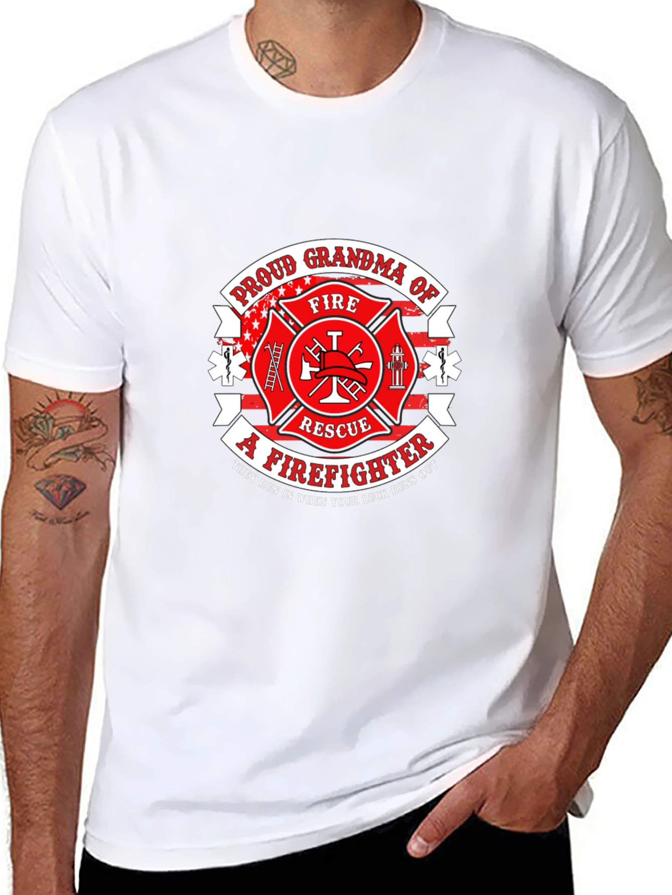 Proud Grandma Firefighter T-Shirt